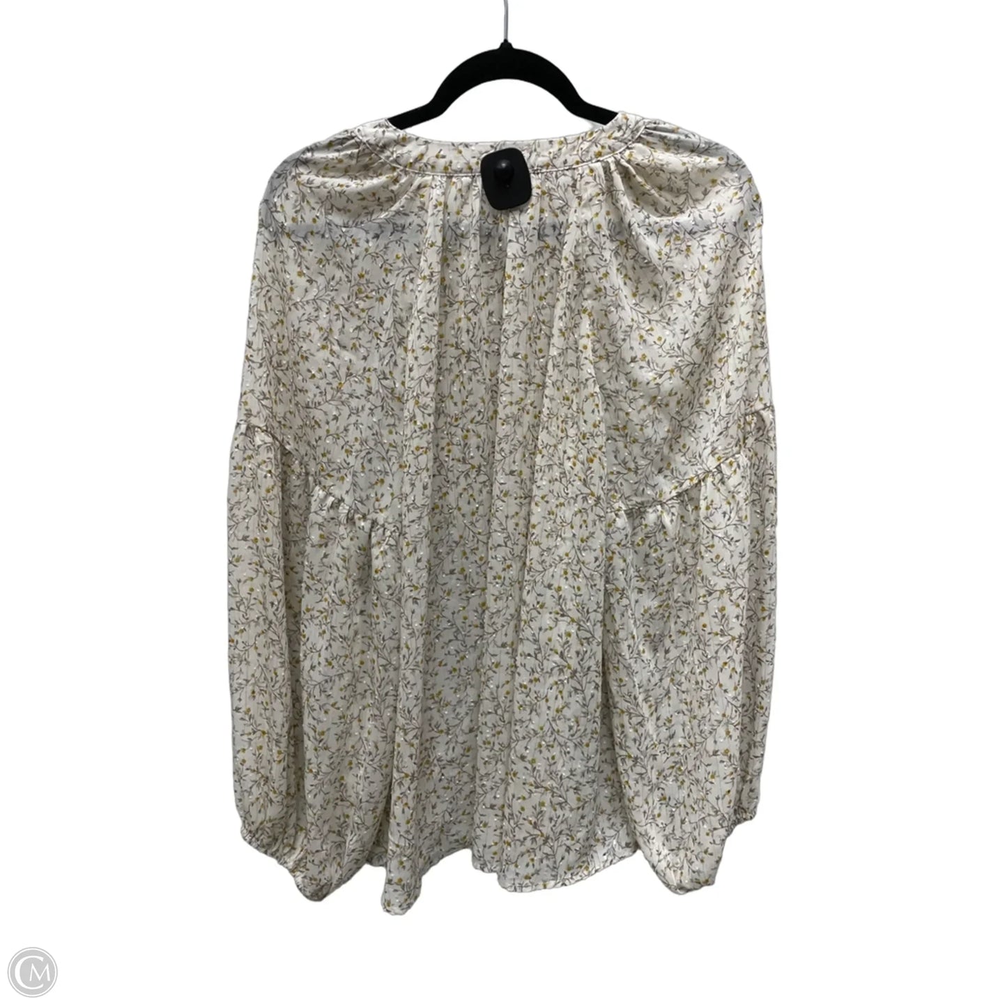 Blouse 3/4 Sleeve By Blu Pepper In Floral Print, Size: 1x