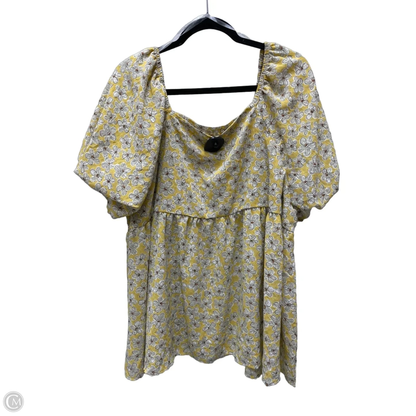 Blouse Short Sleeve By Hayden La In Floral Print, Size: 1x