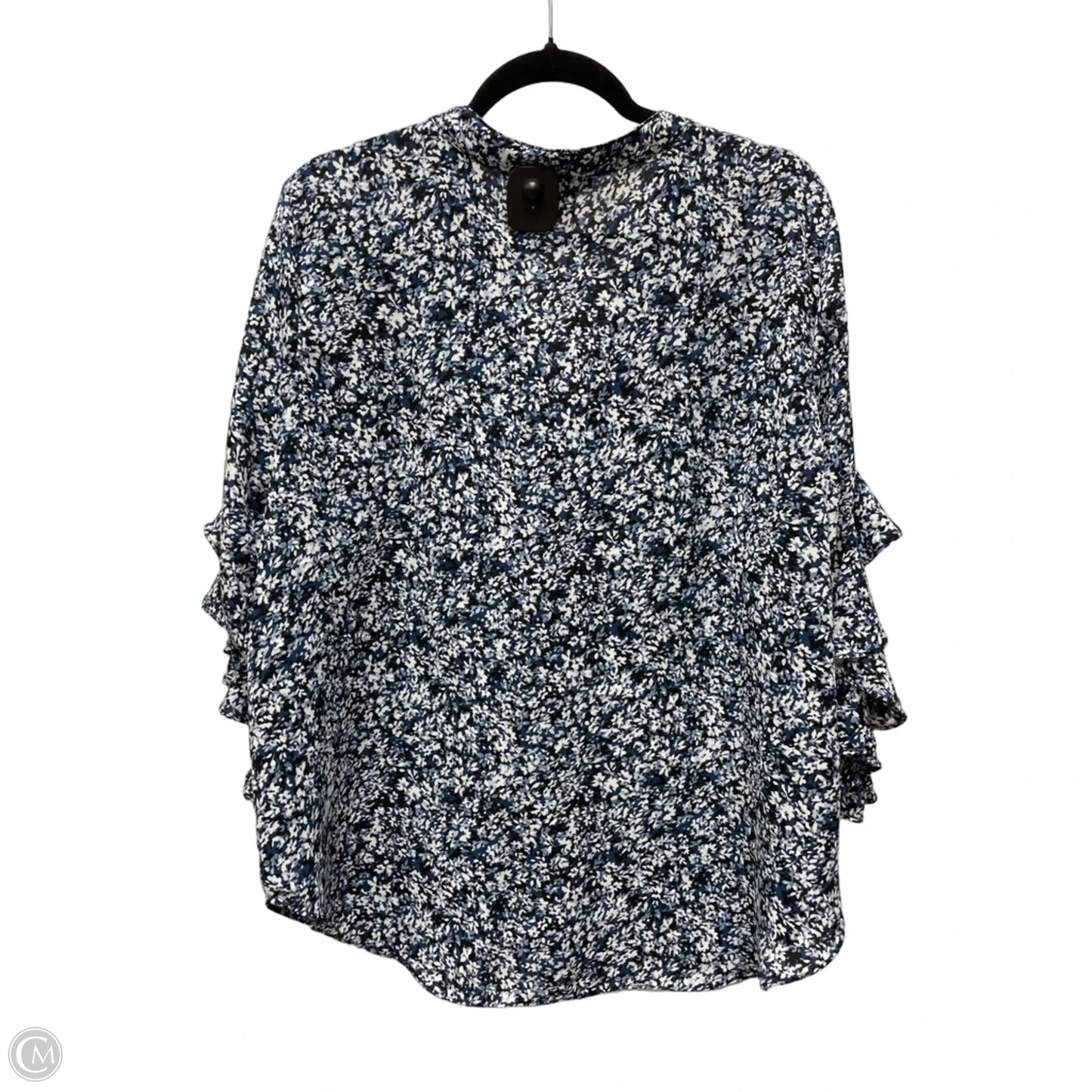 Blouse 3/4 Sleeve By Vince Camuto In Floral Print, Size: Xl