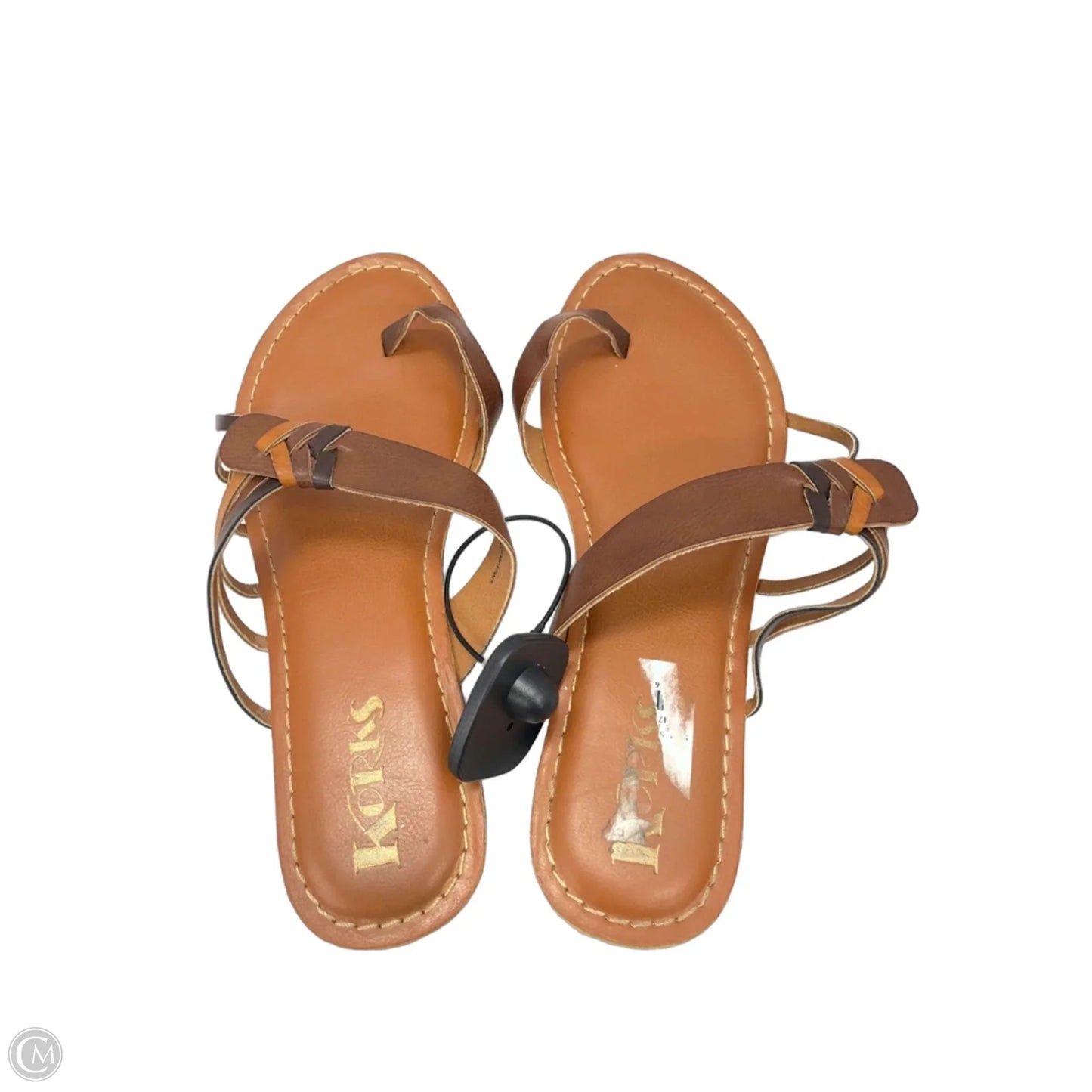 Sandals Flats By Korks In Brown, Size: 8