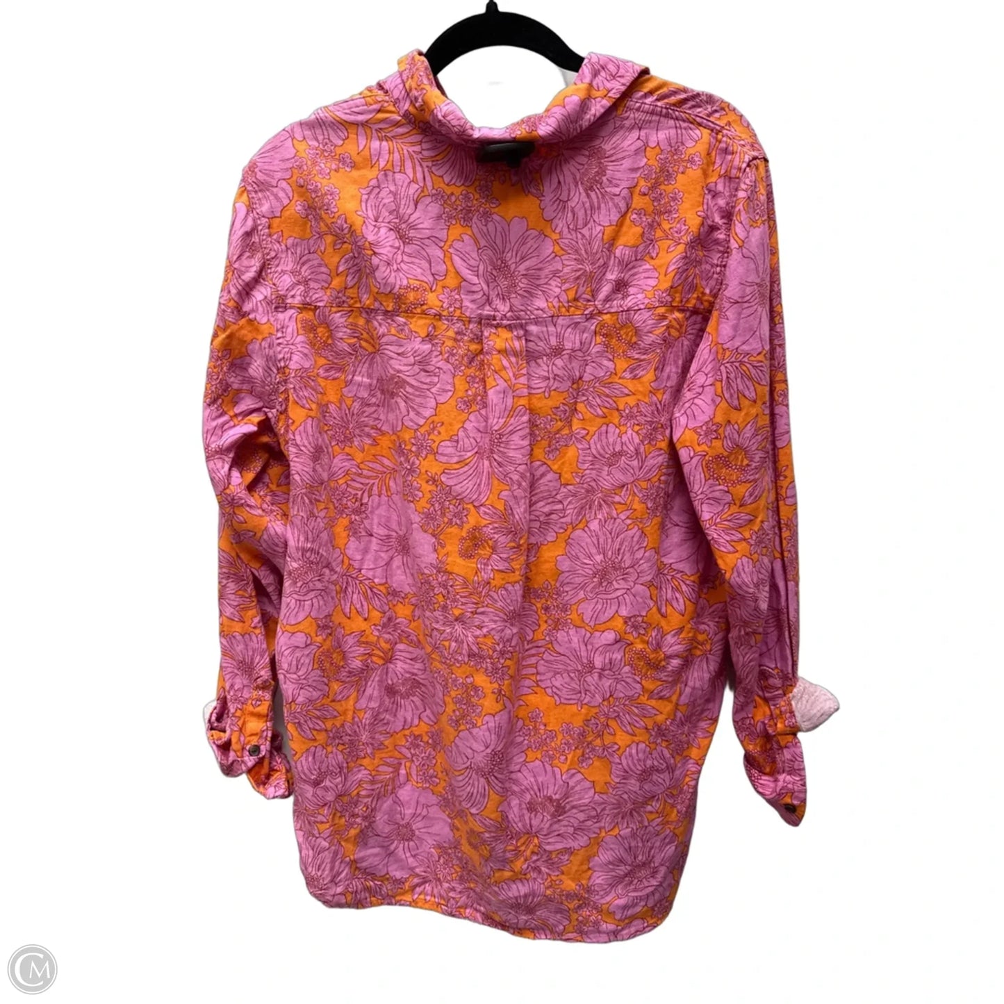 Top Long Sleeve By Universal Thread In Floral Print, Size: M