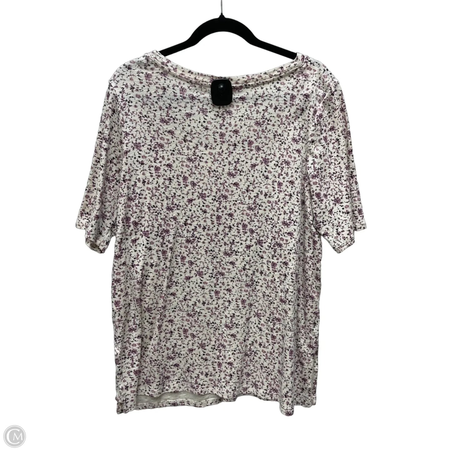 Top Short Sleeve By J. Jill In Floral Print, Size: L
