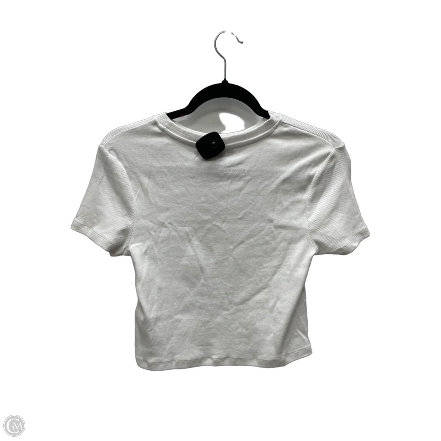 Top Short Sleeve By Clothes Mentor In White, Size: M