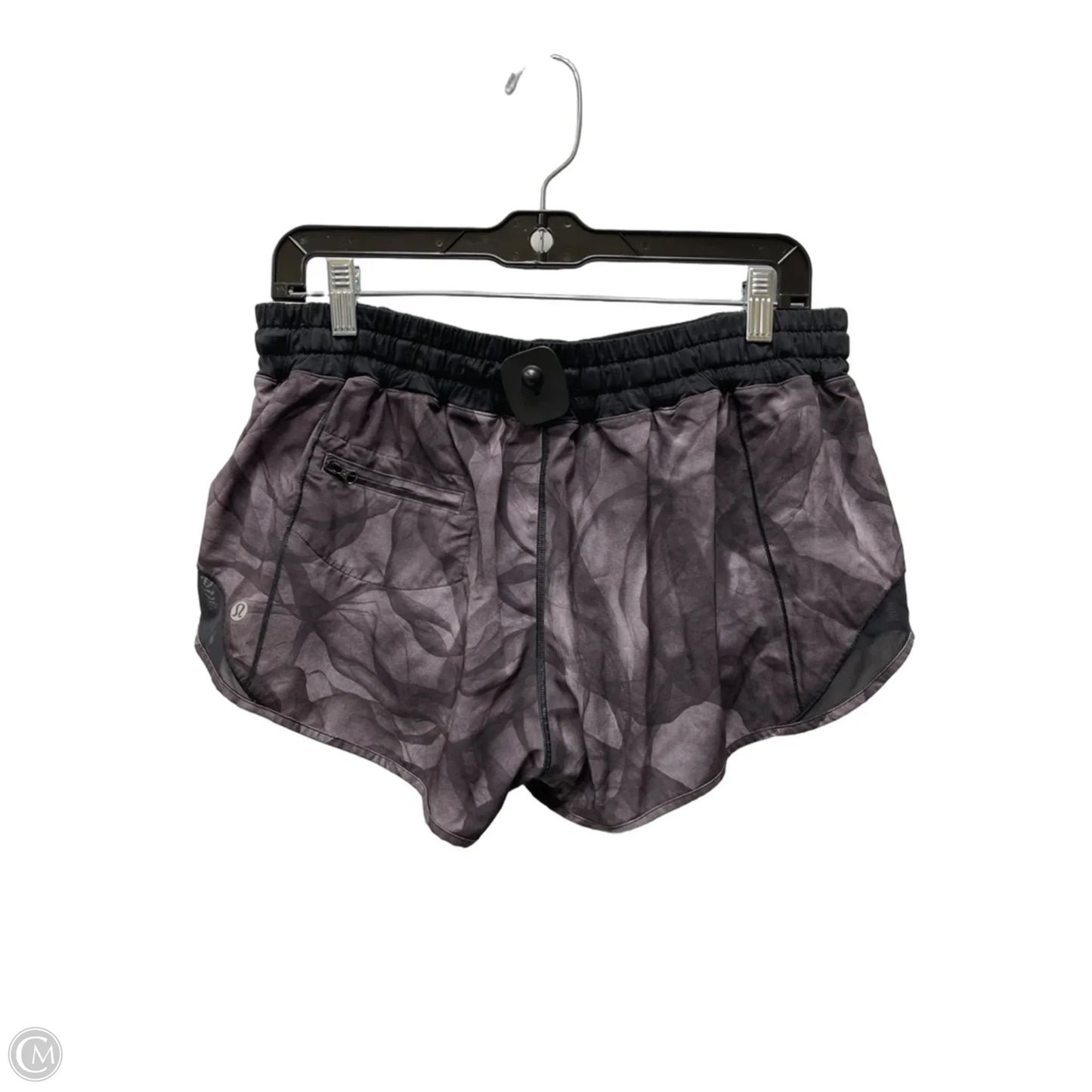 Athletic Shorts By Lululemon In Black & Grey, Size: 12