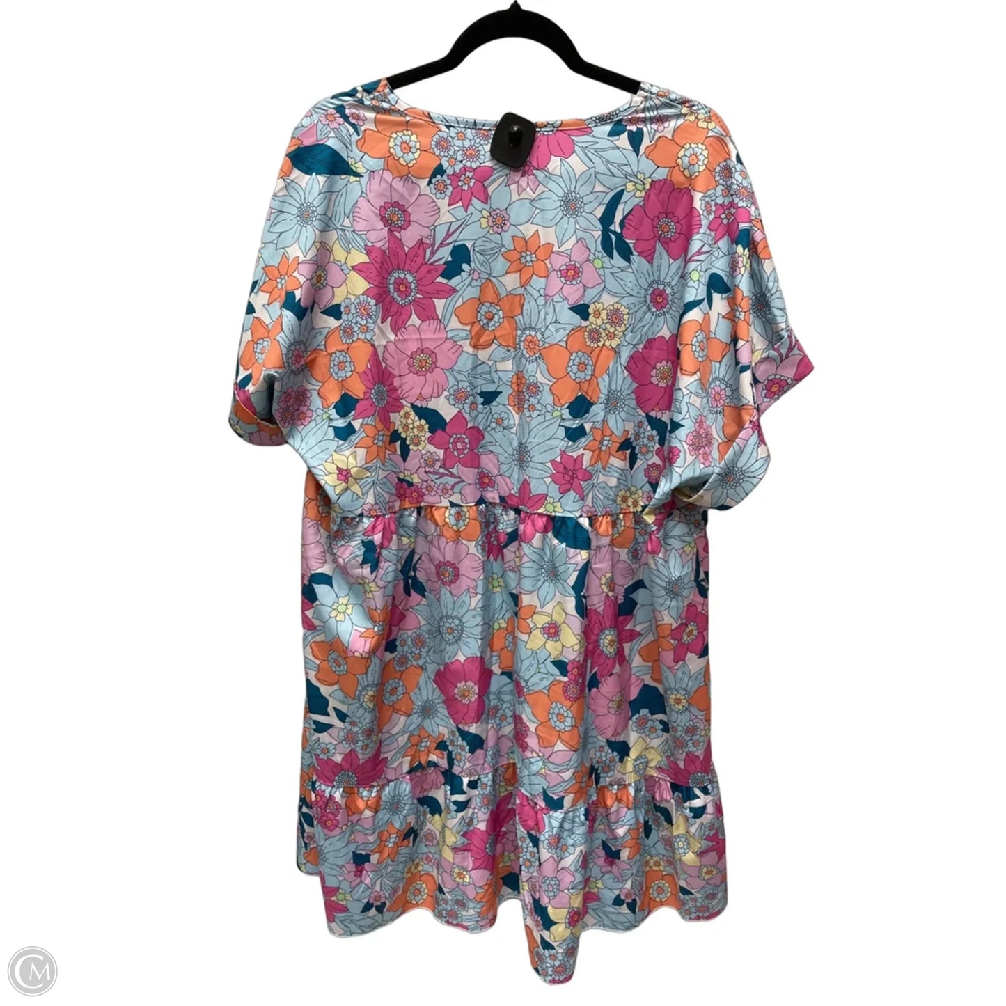 Dress Casual Short By Shein In Floral Print, Size: 2x