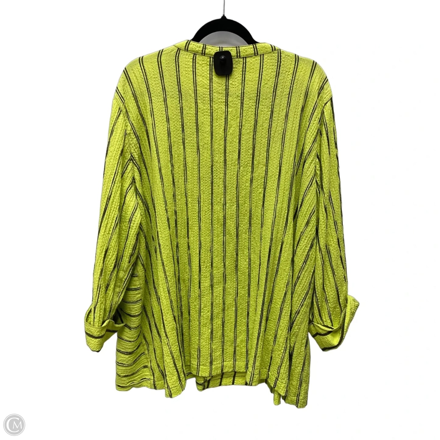 Top 3/4 Sleeve By Ali Miles In Striped Pattern, Size: 2x