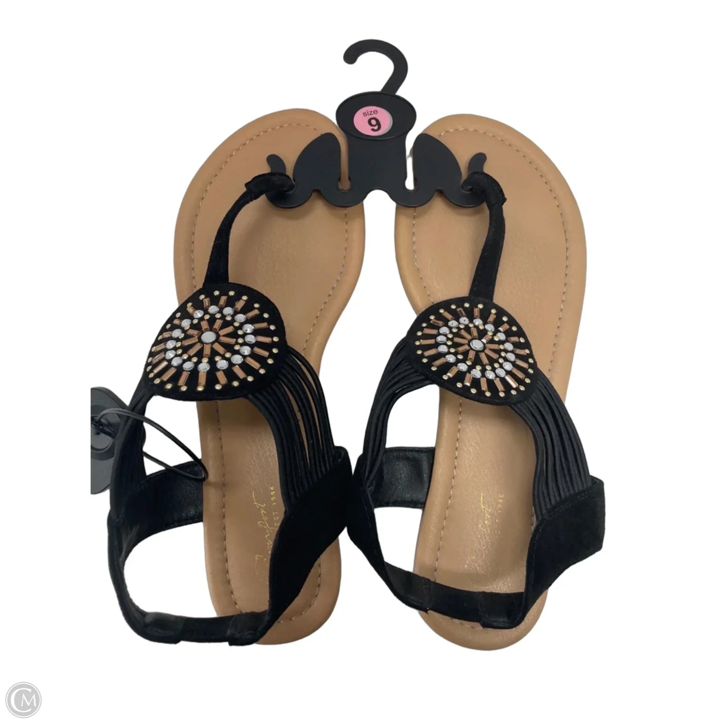 Sandals Flats By Cato In Black, Size: 9