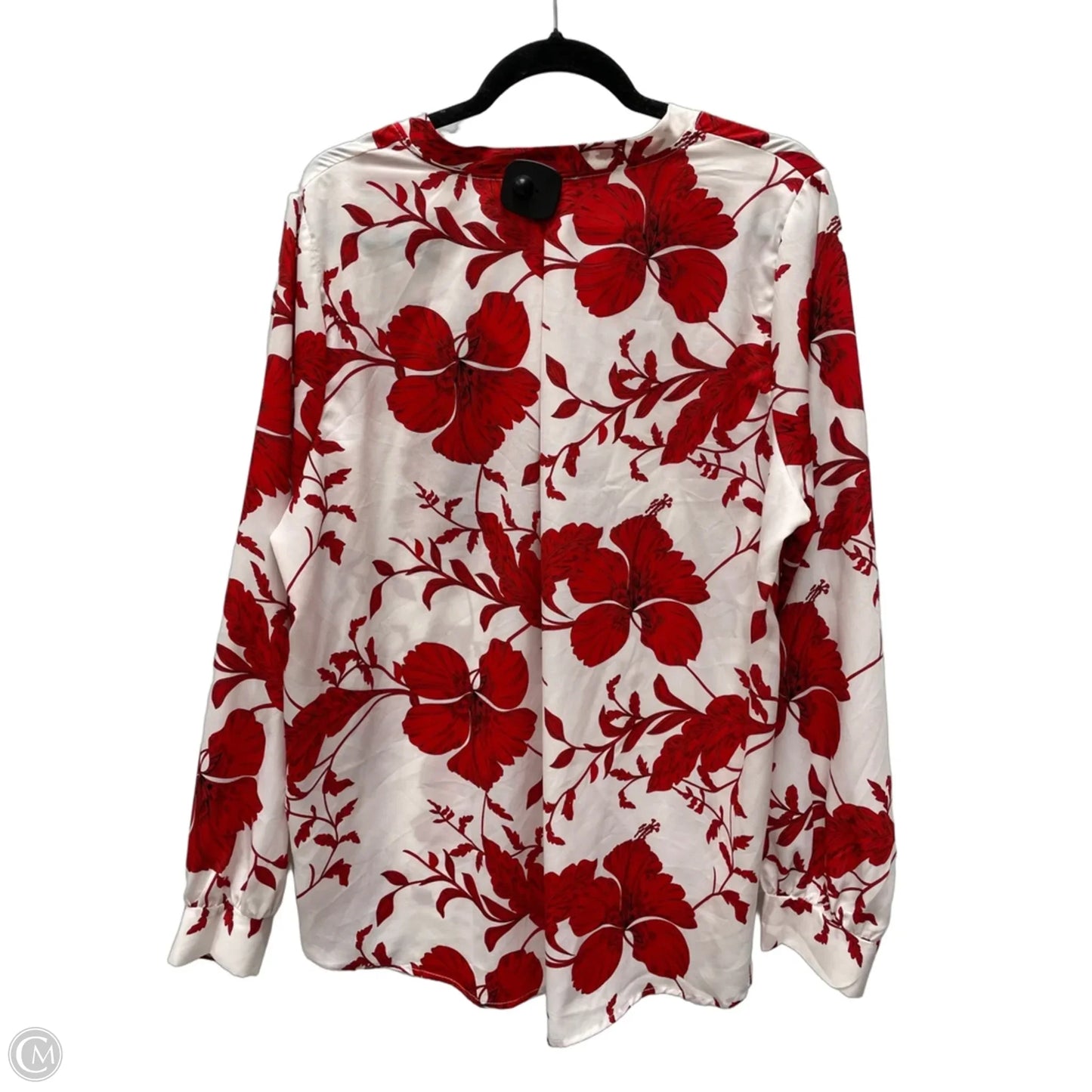 Top Long Sleeve By Fashion Nova In Floral Print, Size: 1x