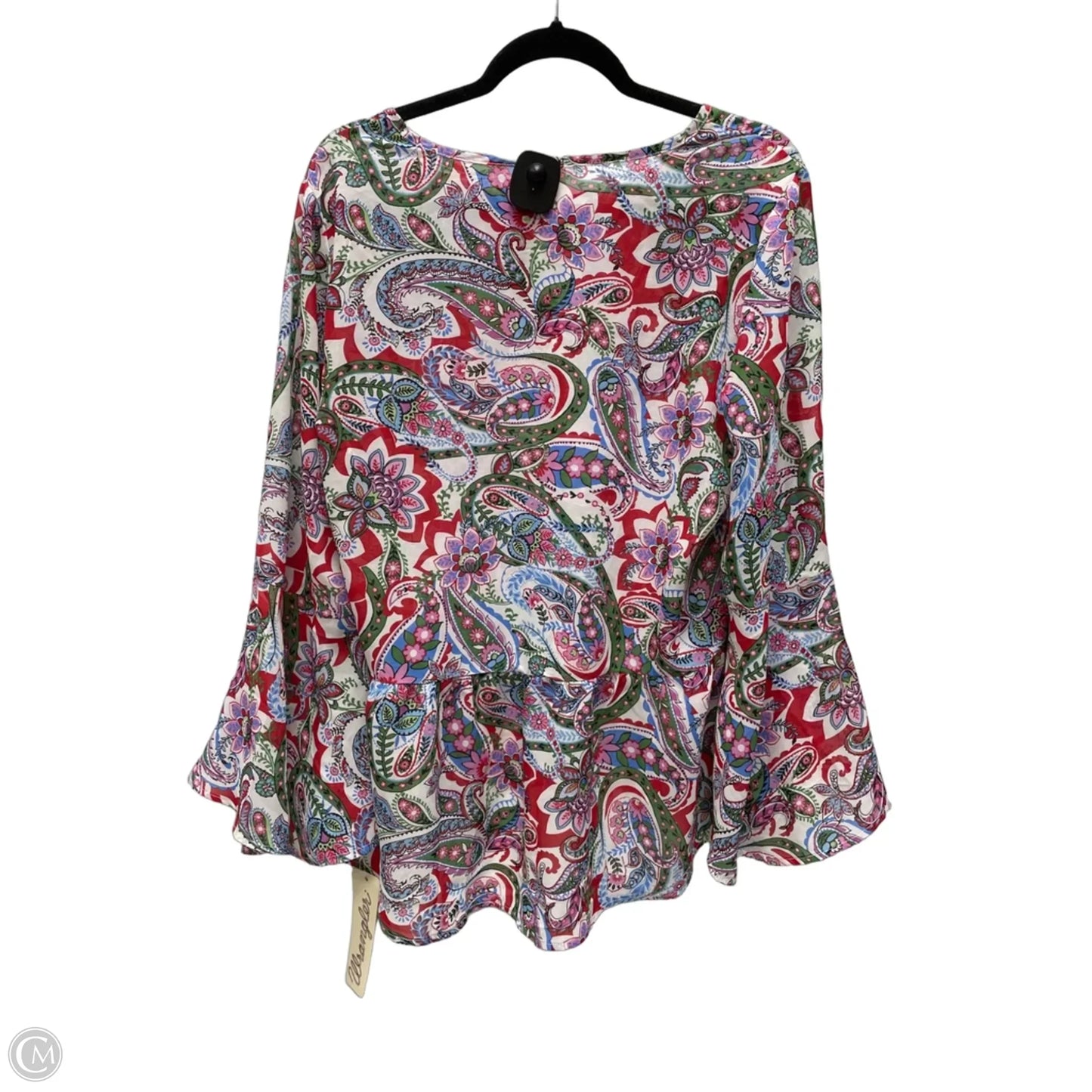 Blouse Long Sleeve By Wrangler In Floral Print, Size: L