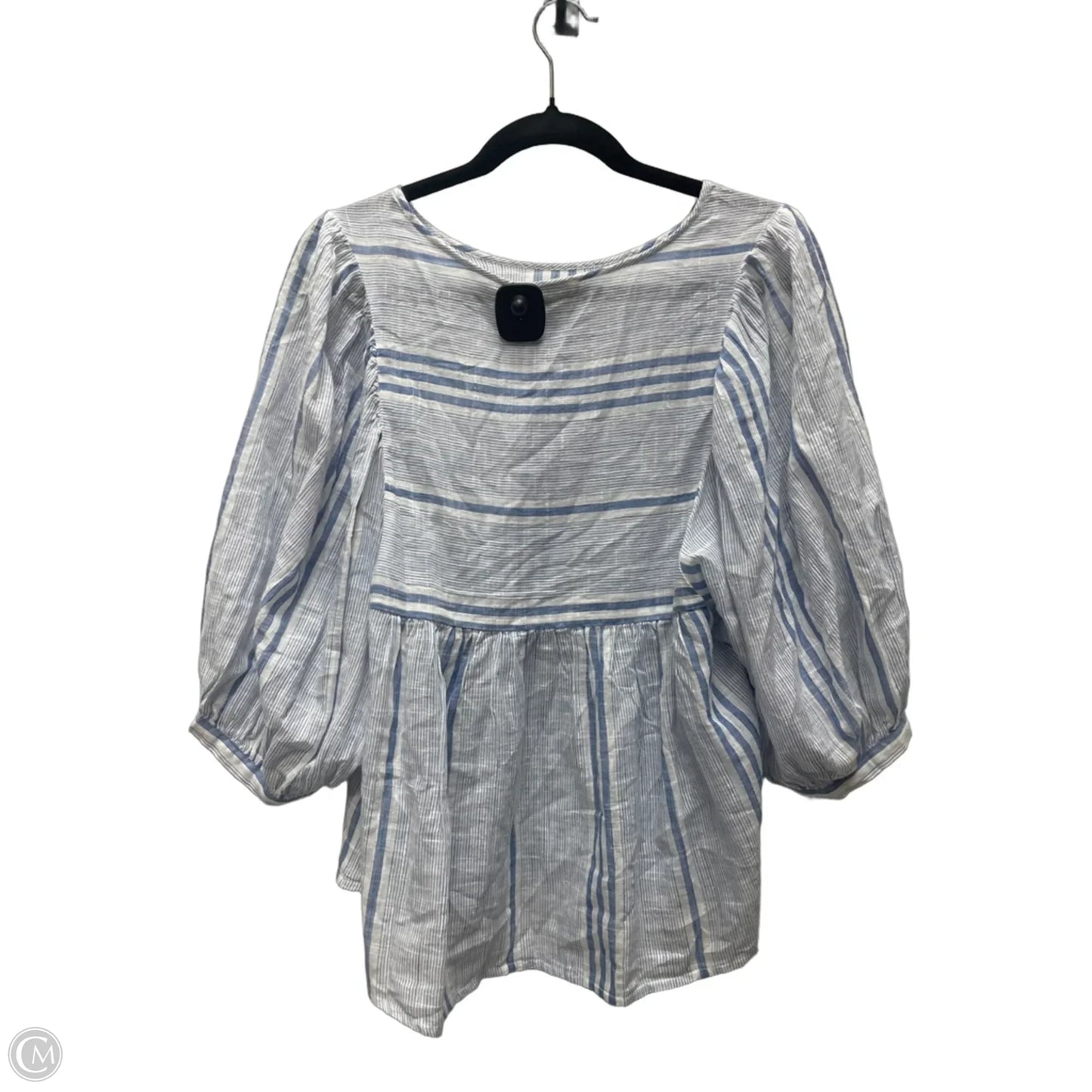Top Short Sleeve By Lucky Brand In Striped Pattern, Size: M