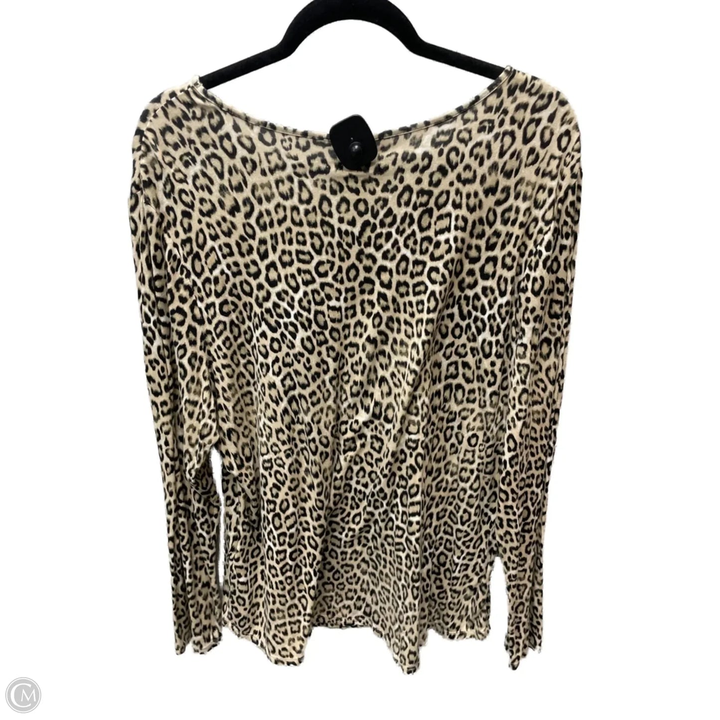 Top 3/4 Sleeve By Chicos In Animal Print, Size: L