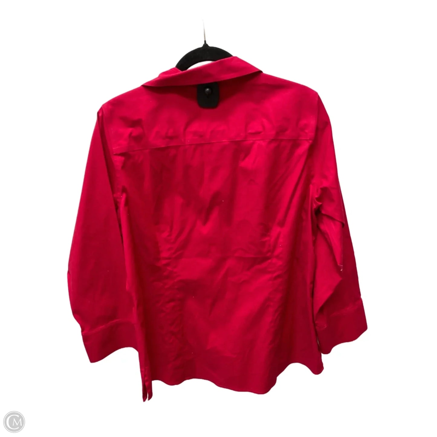 Top Long Sleeve By Foxcroft In Red, Size: M