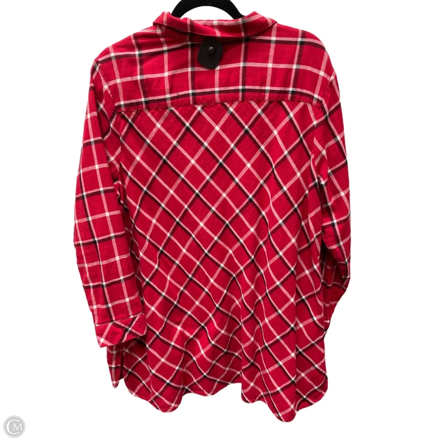 Top Long Sleeve By J. Jill In Plaid Pattern, Size: 2x