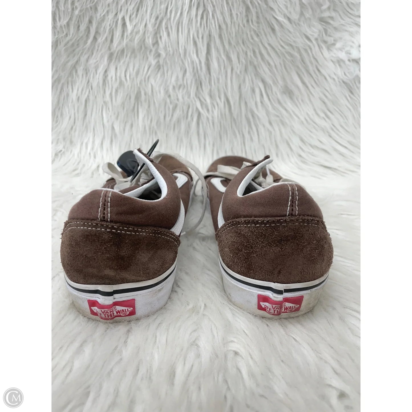 Shoes Sneakers By Vans In Brown & White, Size: 11