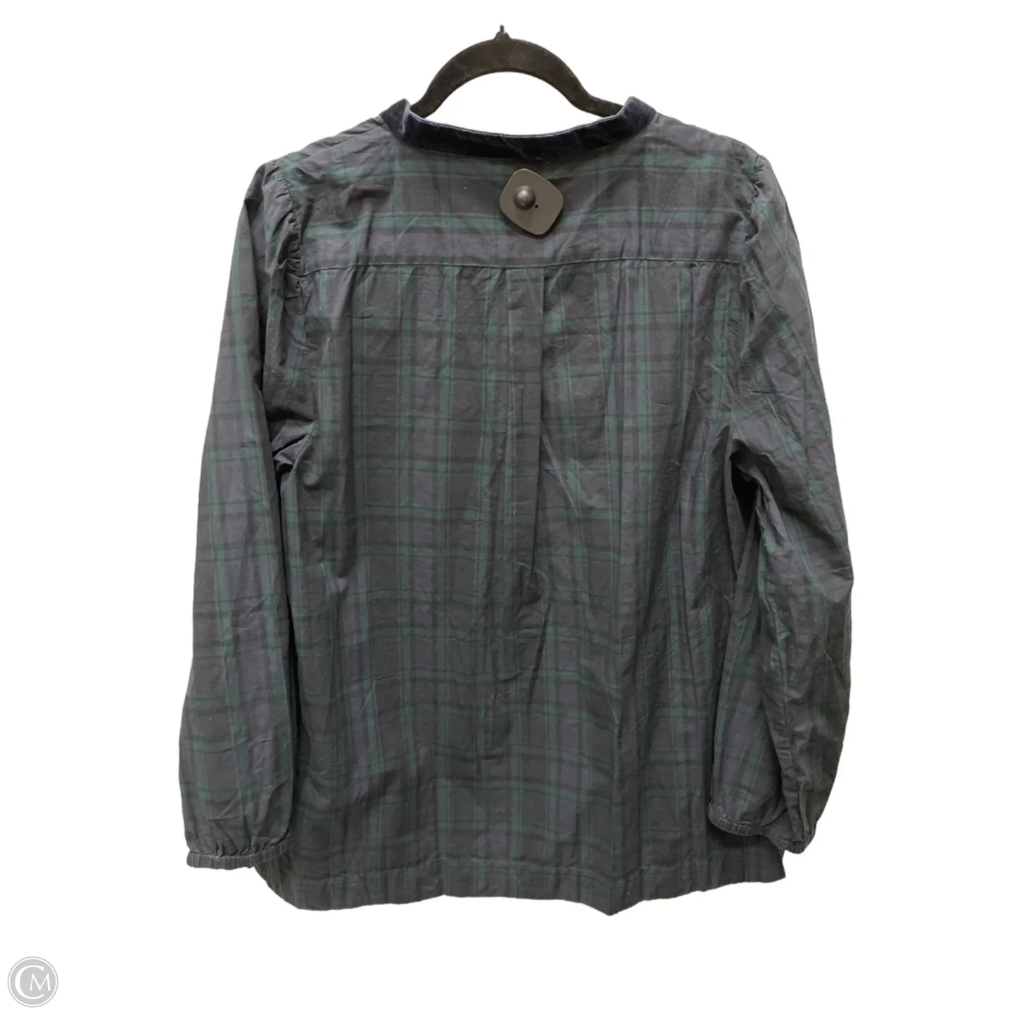 Top Long Sleeve By J. Crew In Plaid Pattern, Size: Xl