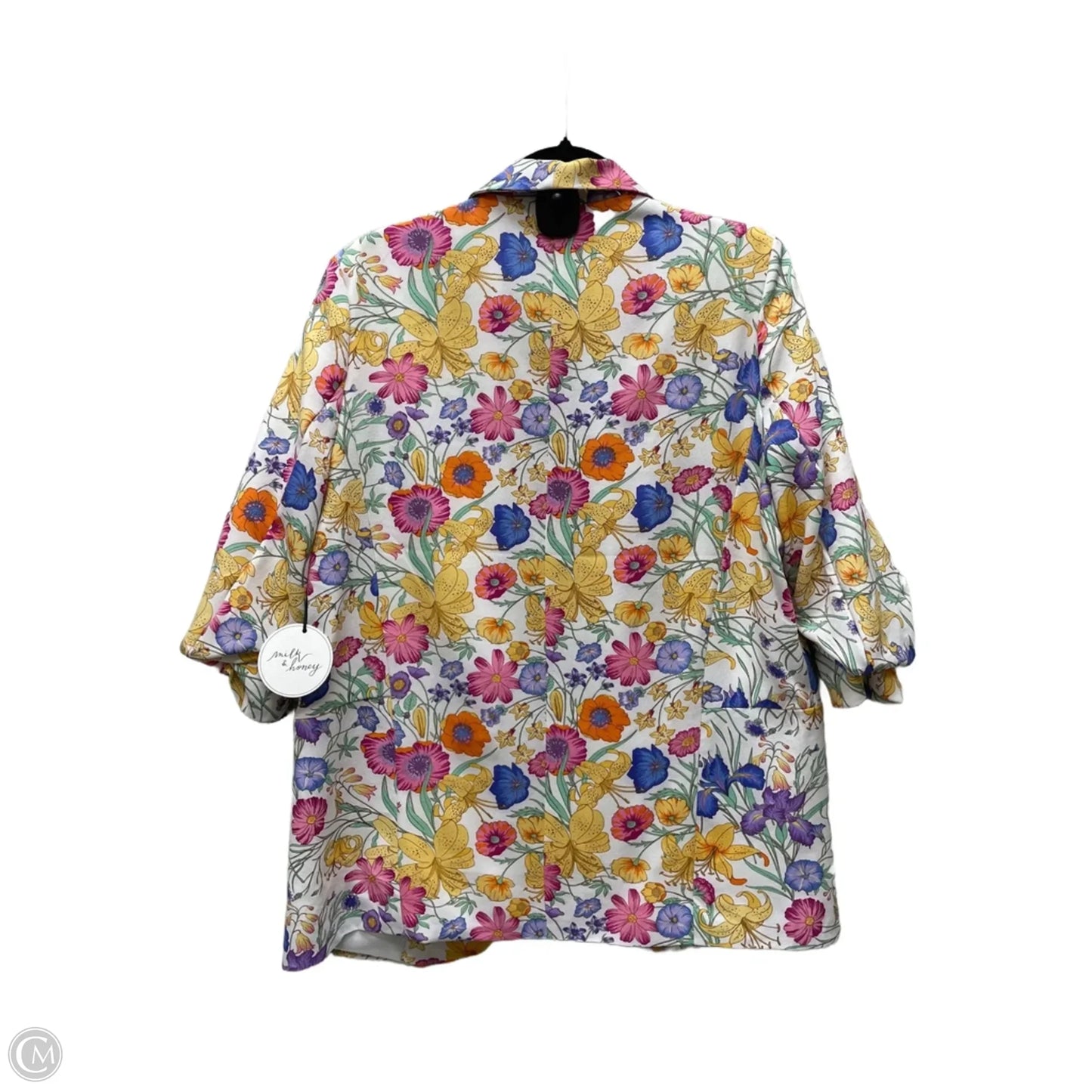 Blazer By Milk & Honey In Floral Print, Size: L