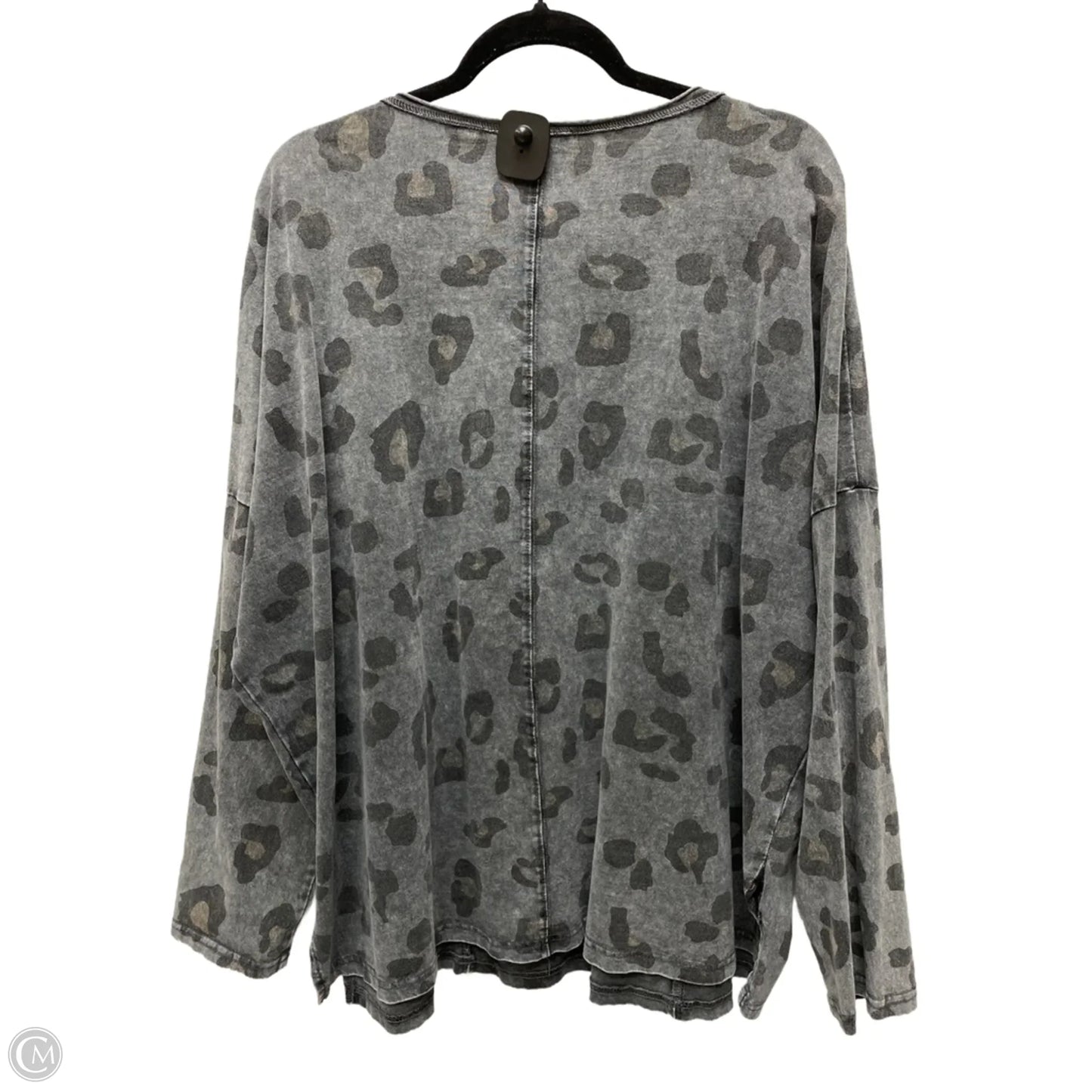 Top Long Sleeve By Easel In Animal Print, Size: 1x