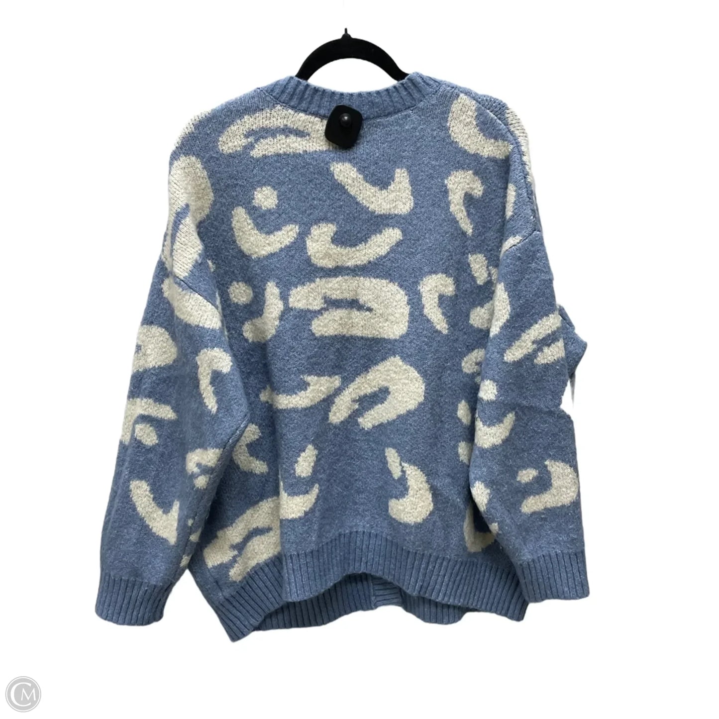 Sweater Cardigan By Hyfve In Blue & White, Size: M