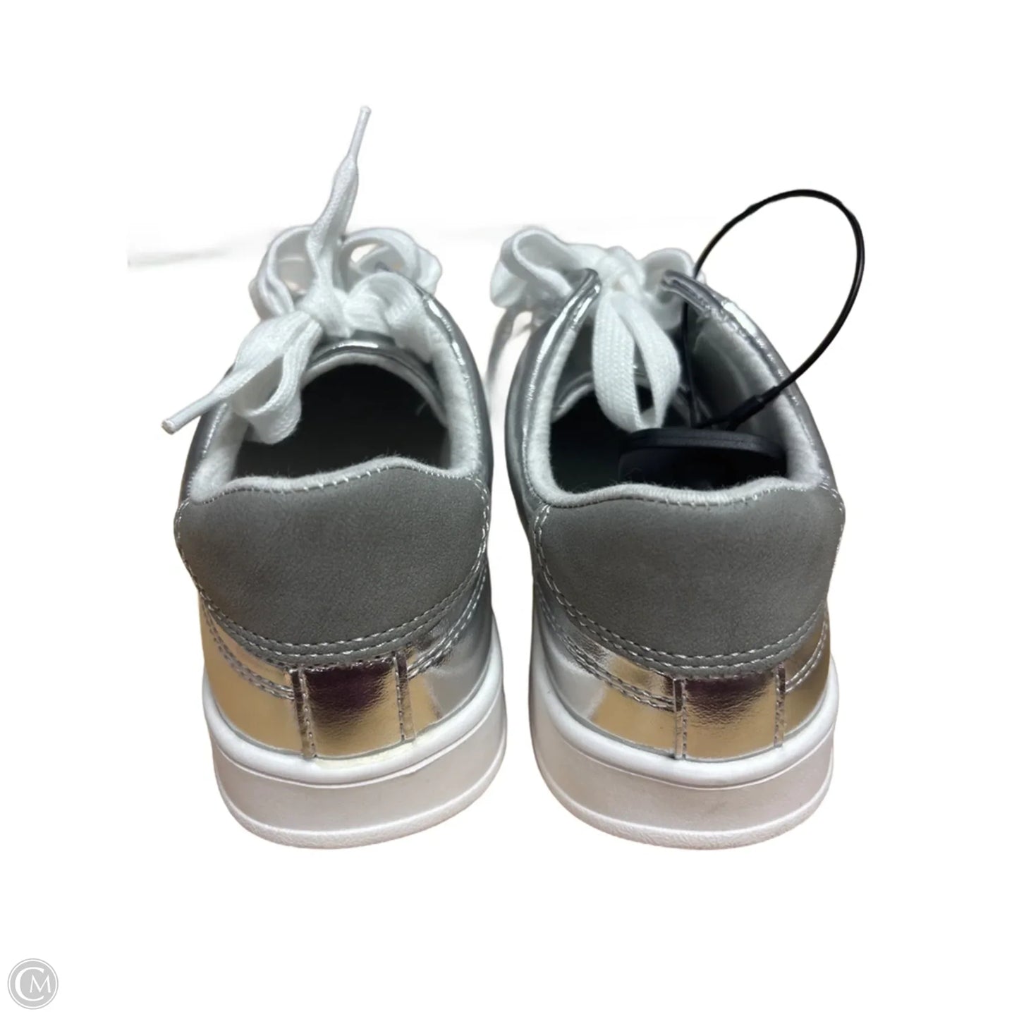 Shoes Sneakers By Milocaca In Silver & White, Size: 7.5