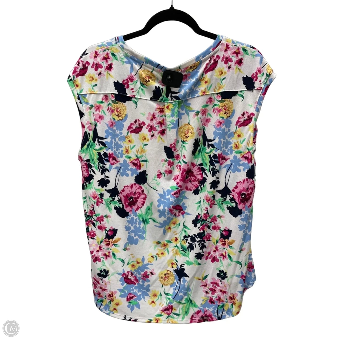 Top Short Sleeve By Elle In Floral Print, Size: L