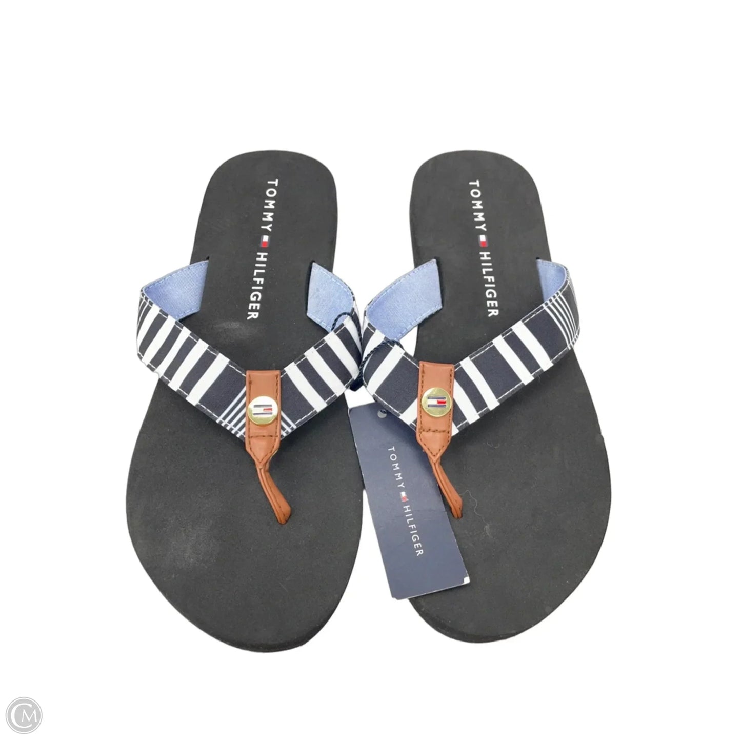 Sandals Flats By Tommy Hilfiger In Black, Size: 9