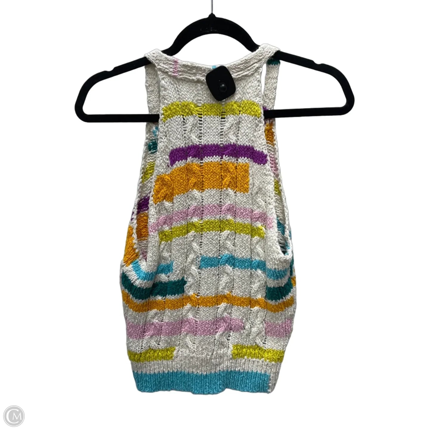 Top Sleeveless By Cmb In Striped Pattern, Size: S