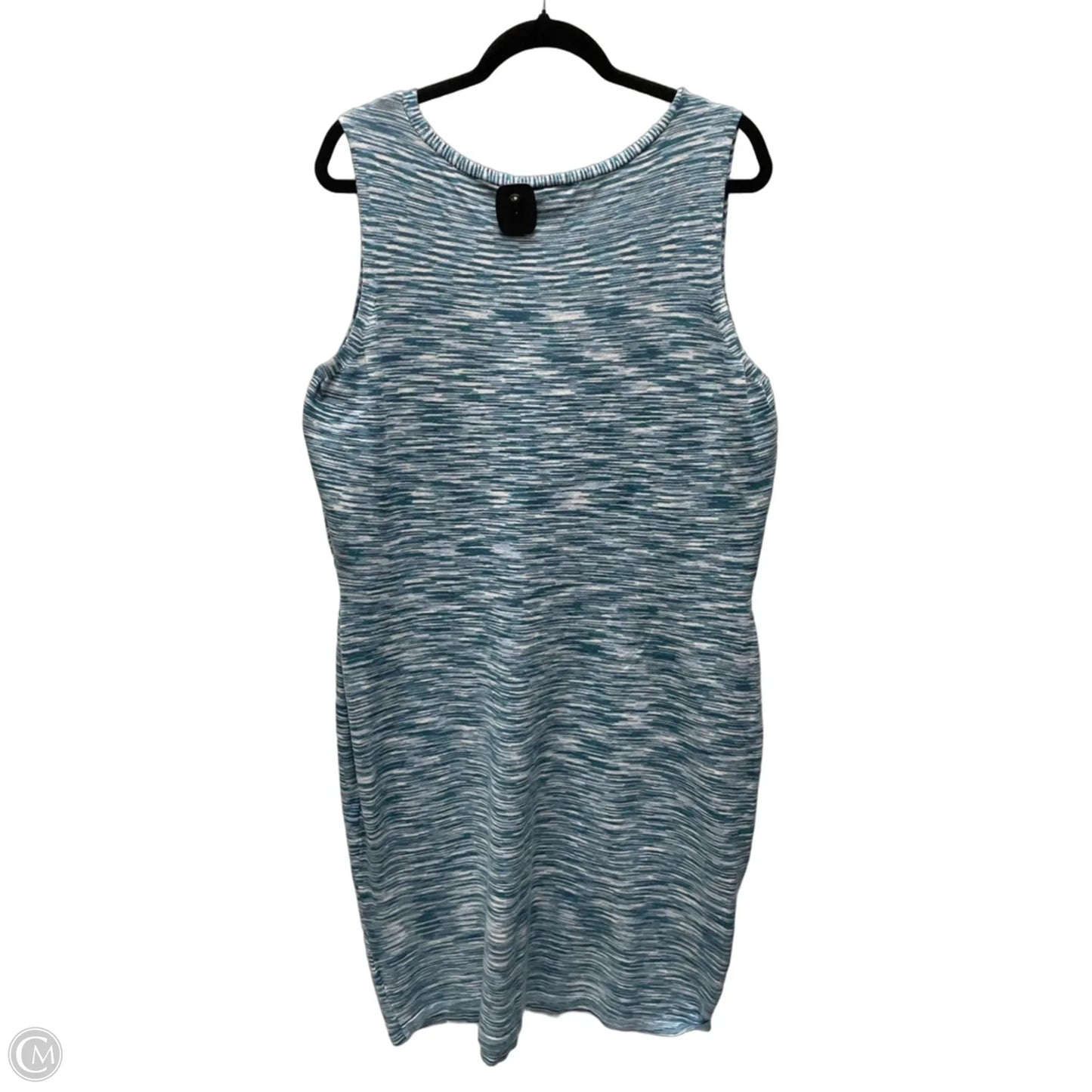 Dress Casual Midi By Lane Bryant In Blue & White, Size: 3x