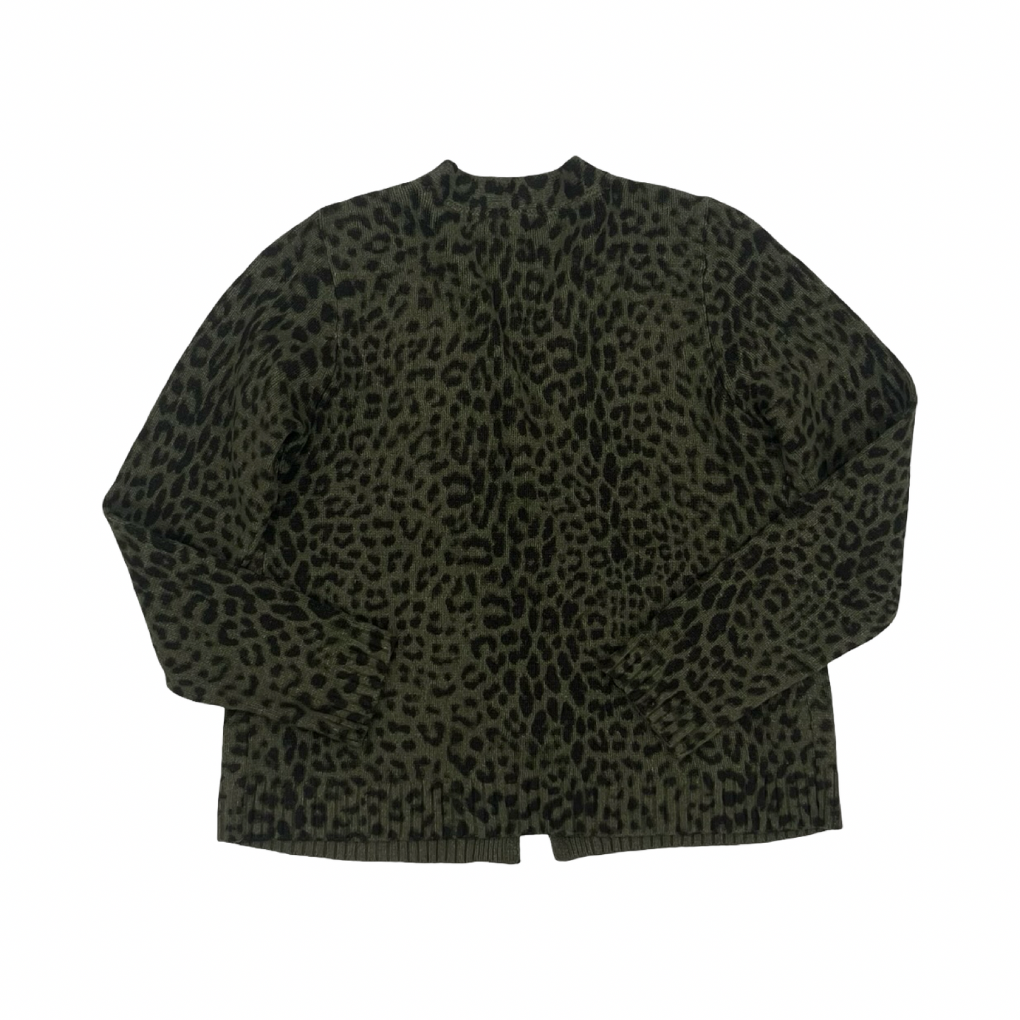 Sweater Cardigan By J. Jill In Animal Print, Size:S