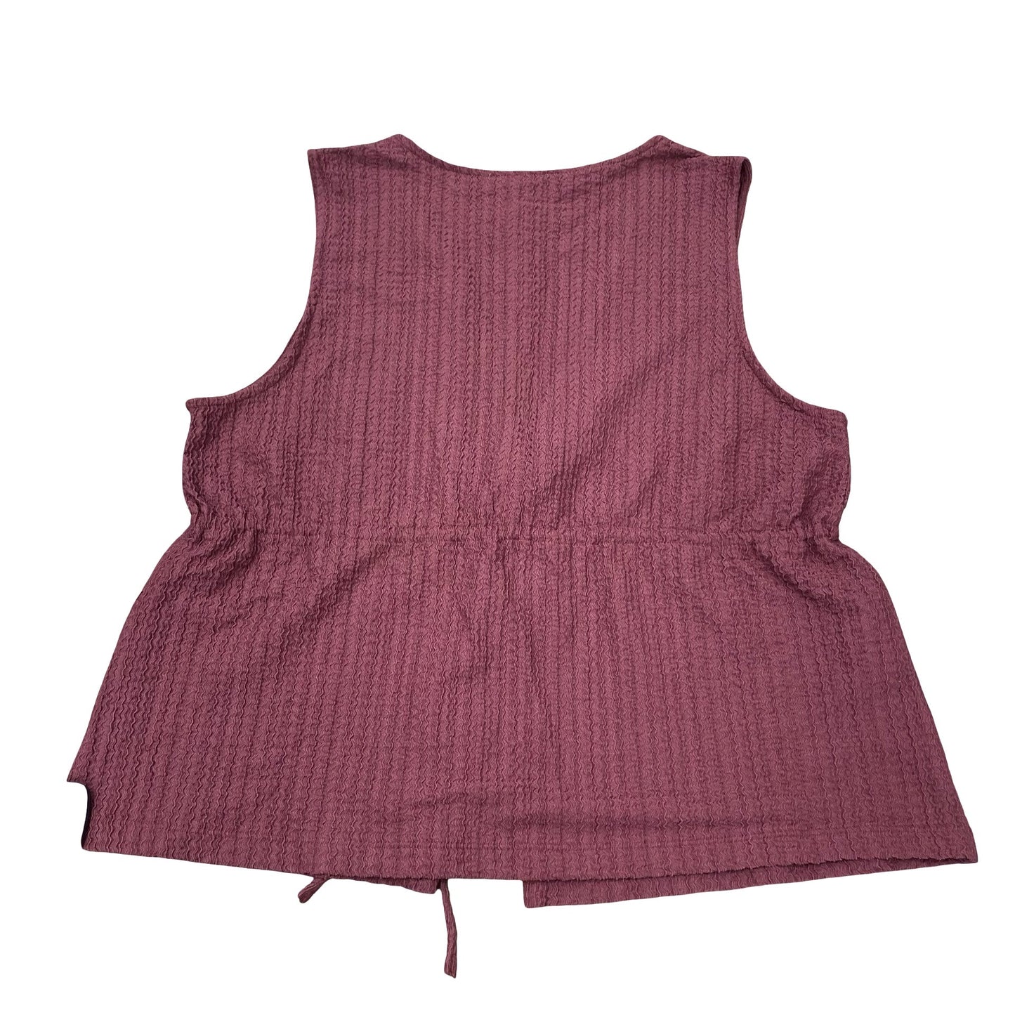 Top Sleeveless By Loft In Maroon, Size:L