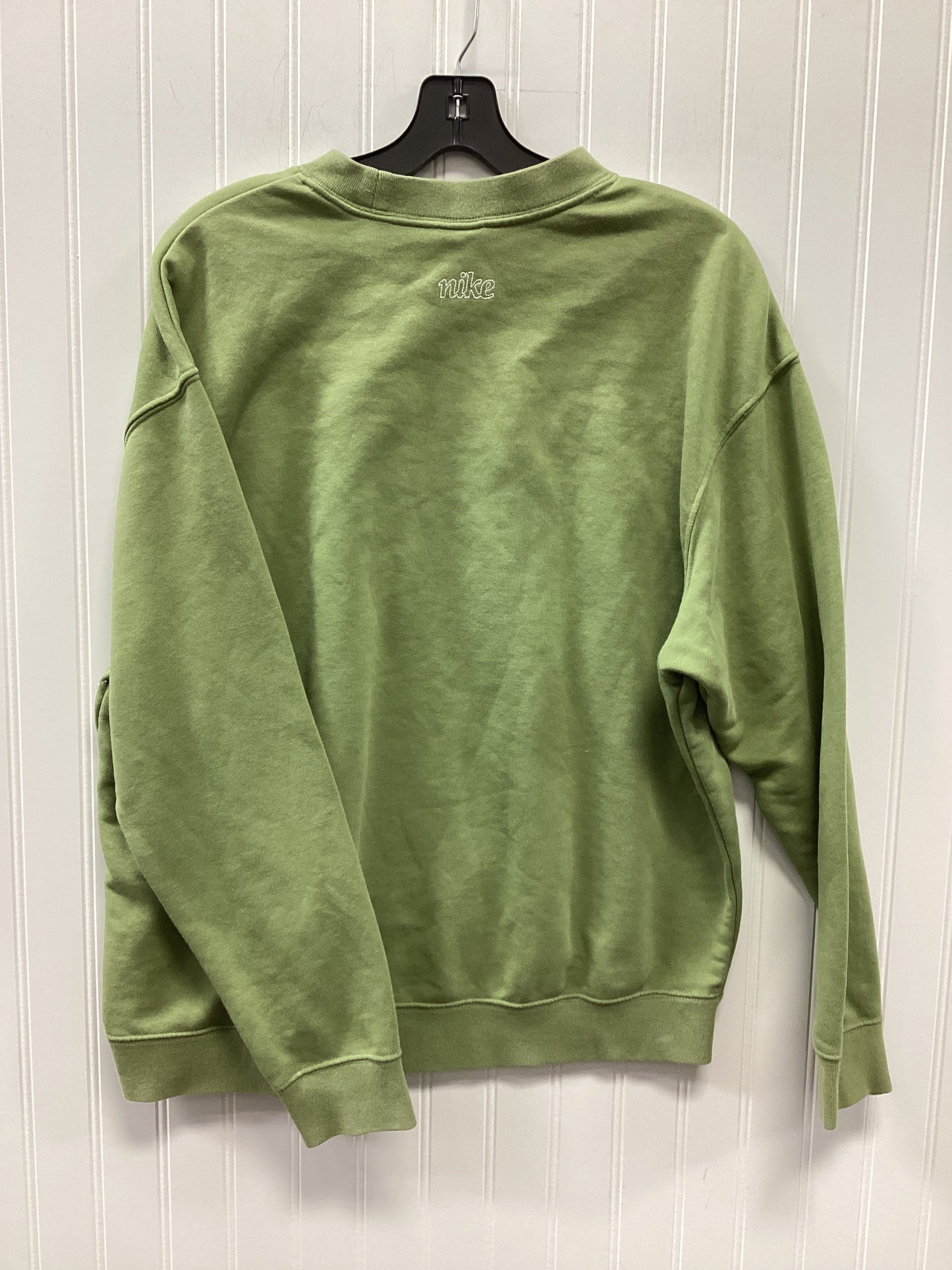 Athletic Top Ls Crewneck By Nike Apparel In Green, Size:S