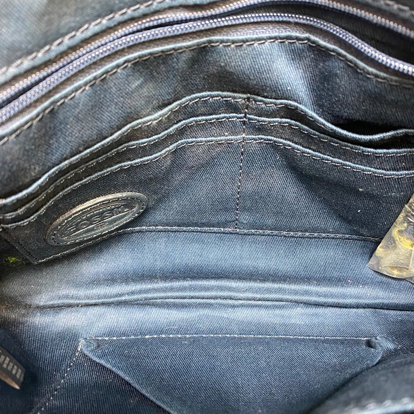 Crossbody Leather By Fossil, Size: Small