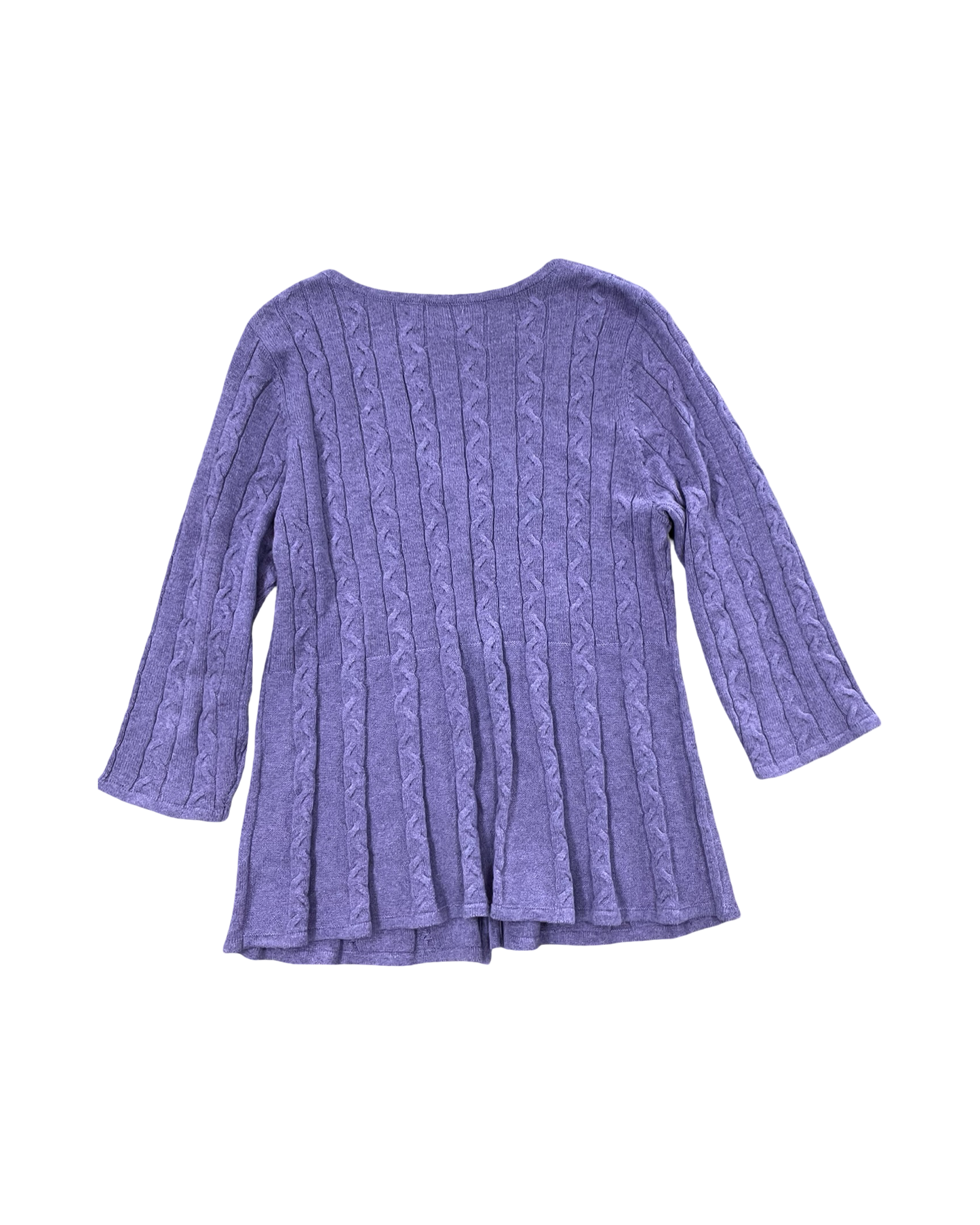 Cardigan By Croft And Barrow In Purple, Size:L