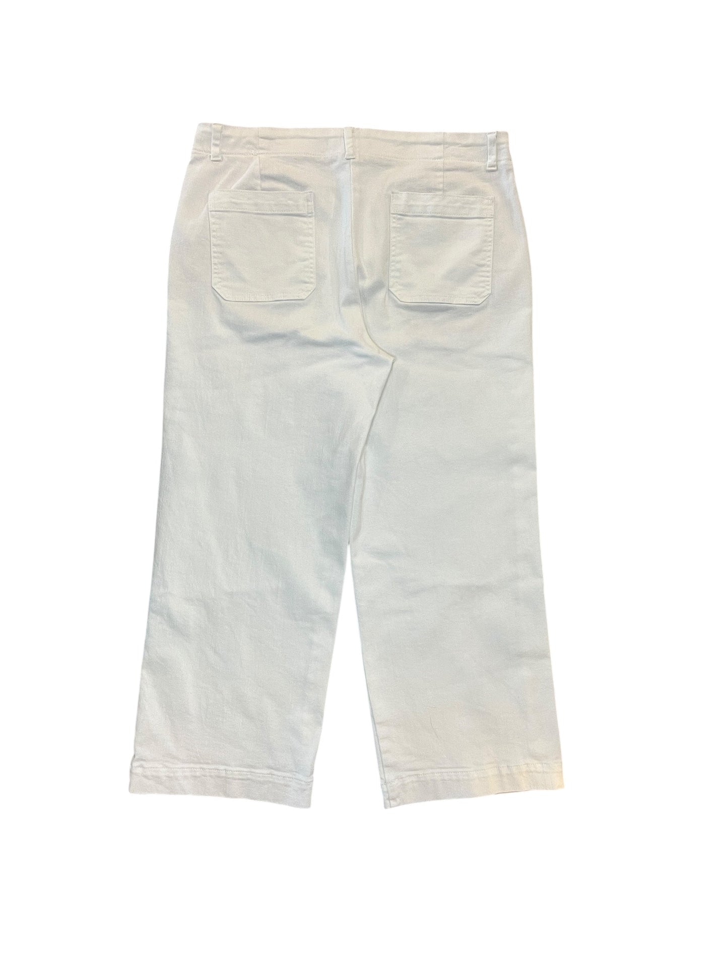 Jeans Wide Leg By Talbots In White Denim, Size:S