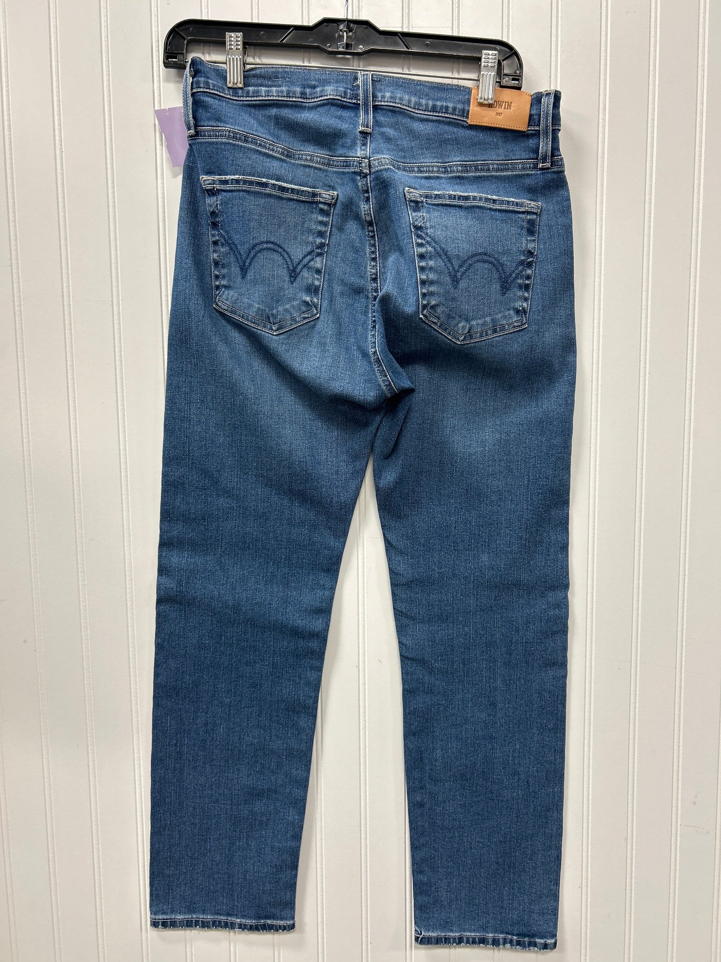 Jeans Straight By Edwin In Blue Denim, Size:4