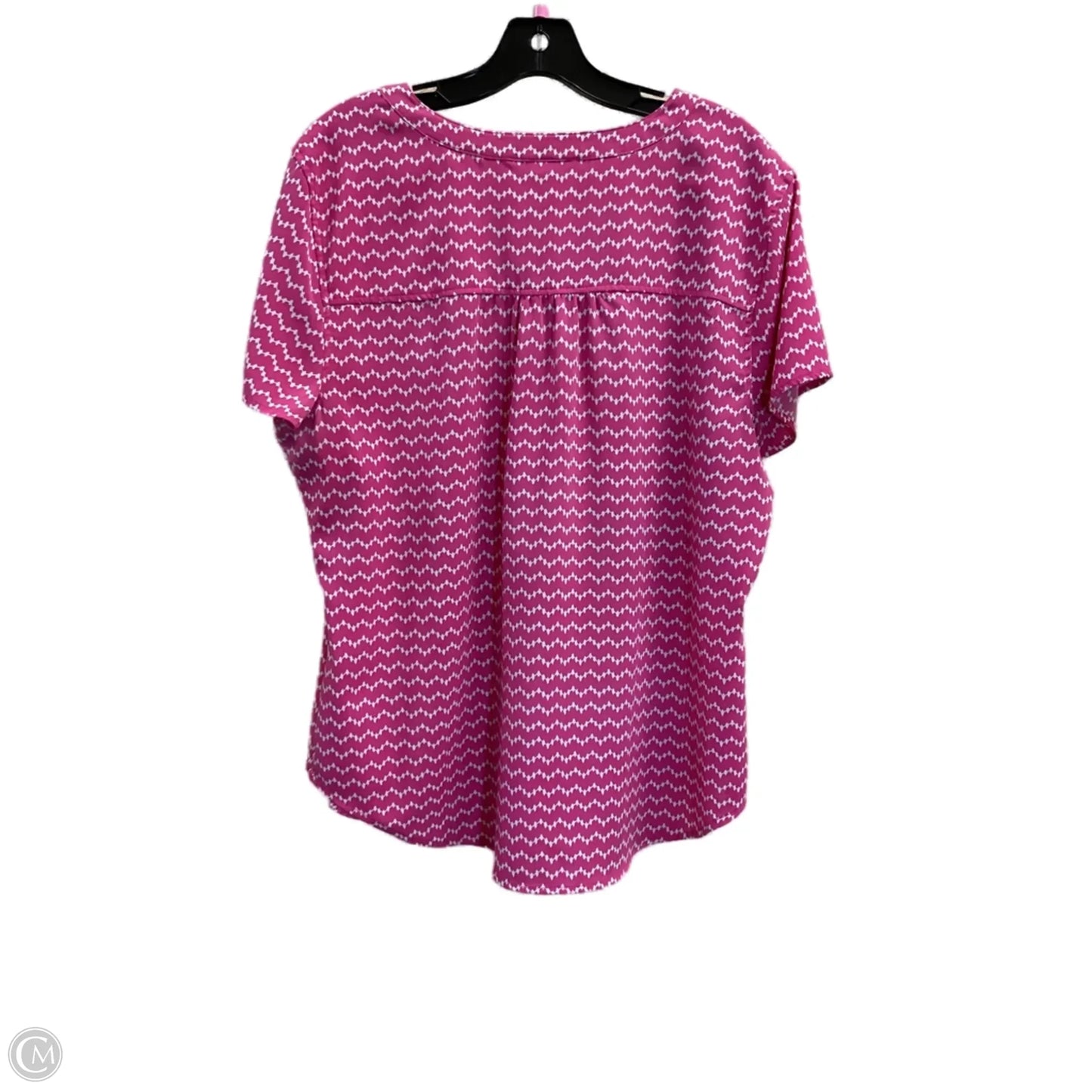 Top Short Sleeve By Christopher And Banks In Pink, Size: Xl