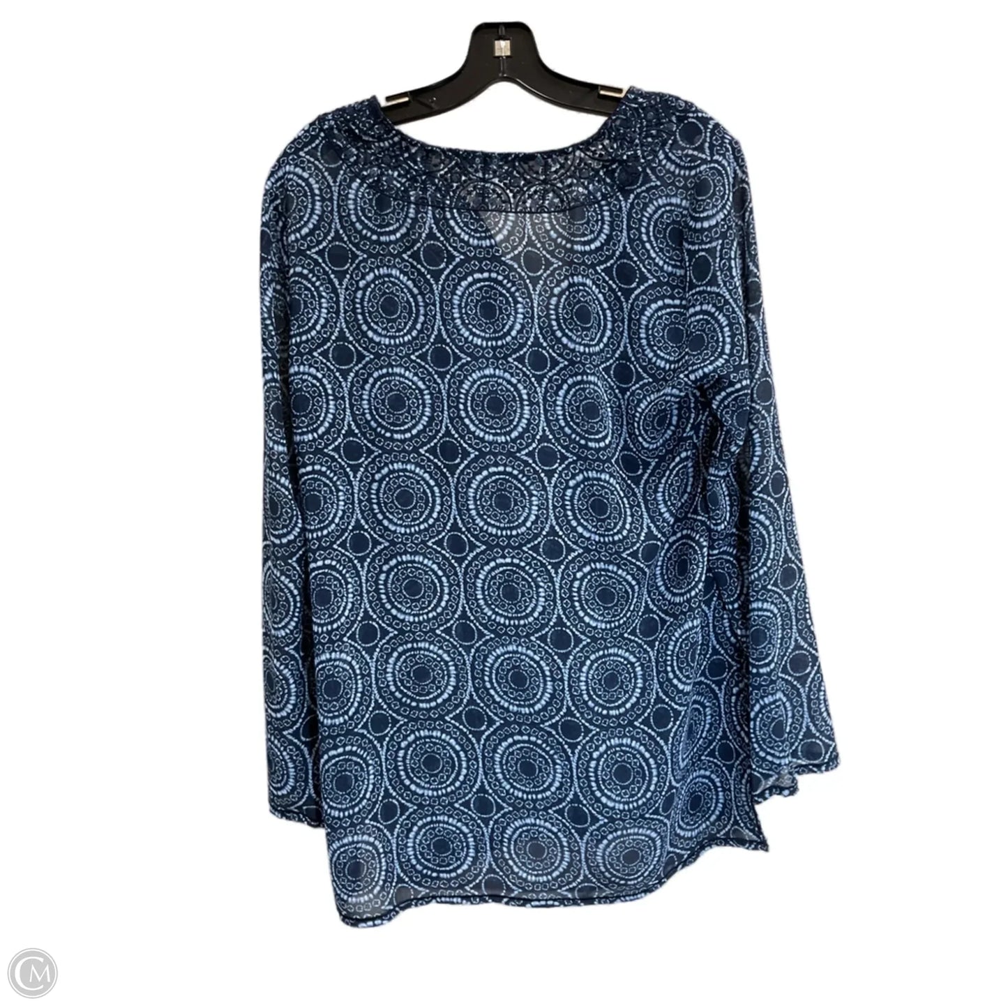Top Long Sleeve By Michael By Michael Kors In Blue, Size: M