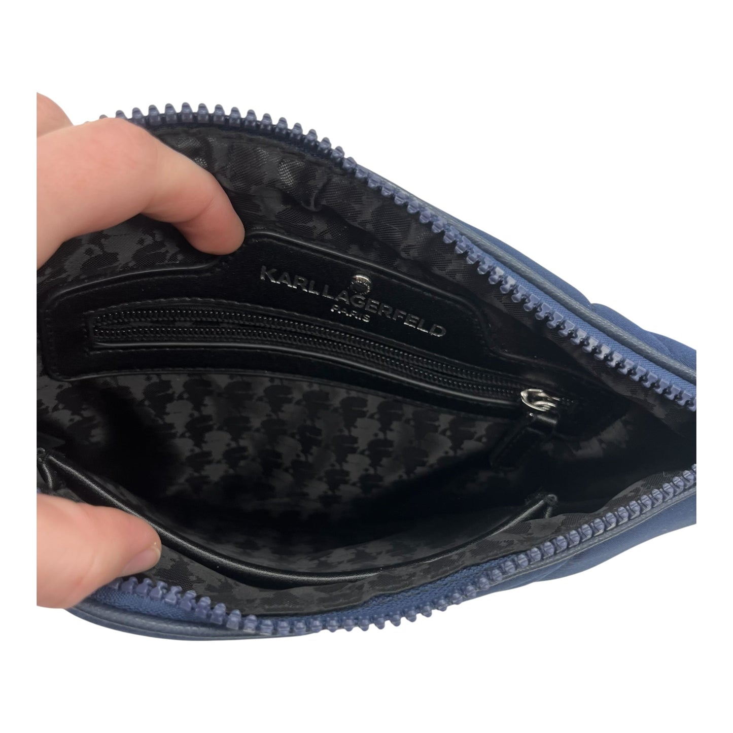 Belt Bag Designer By Karl Lagerfeld In Blue, Size:Medium