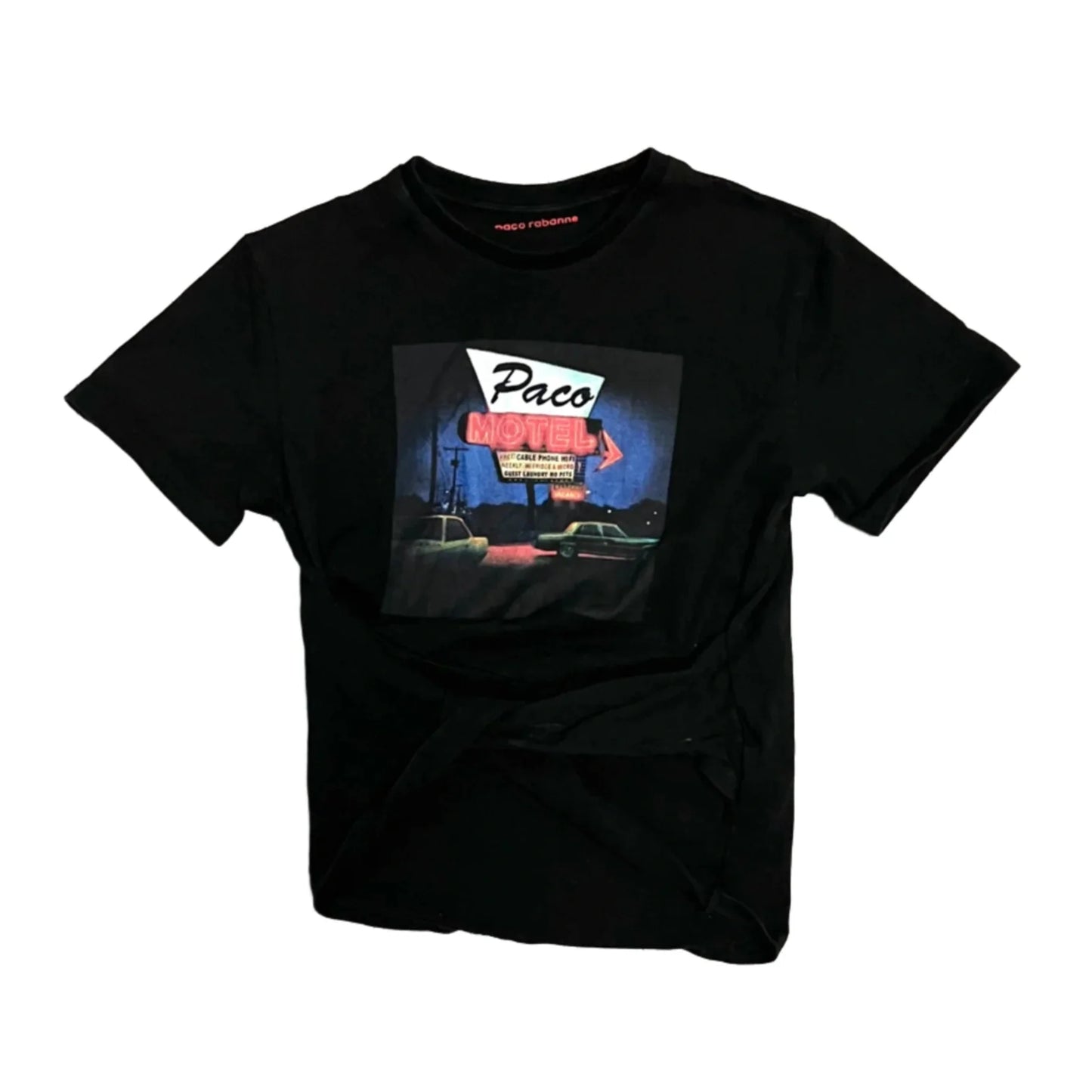 Top Short Sleeve By Paco Rabanne In Black, Size: M