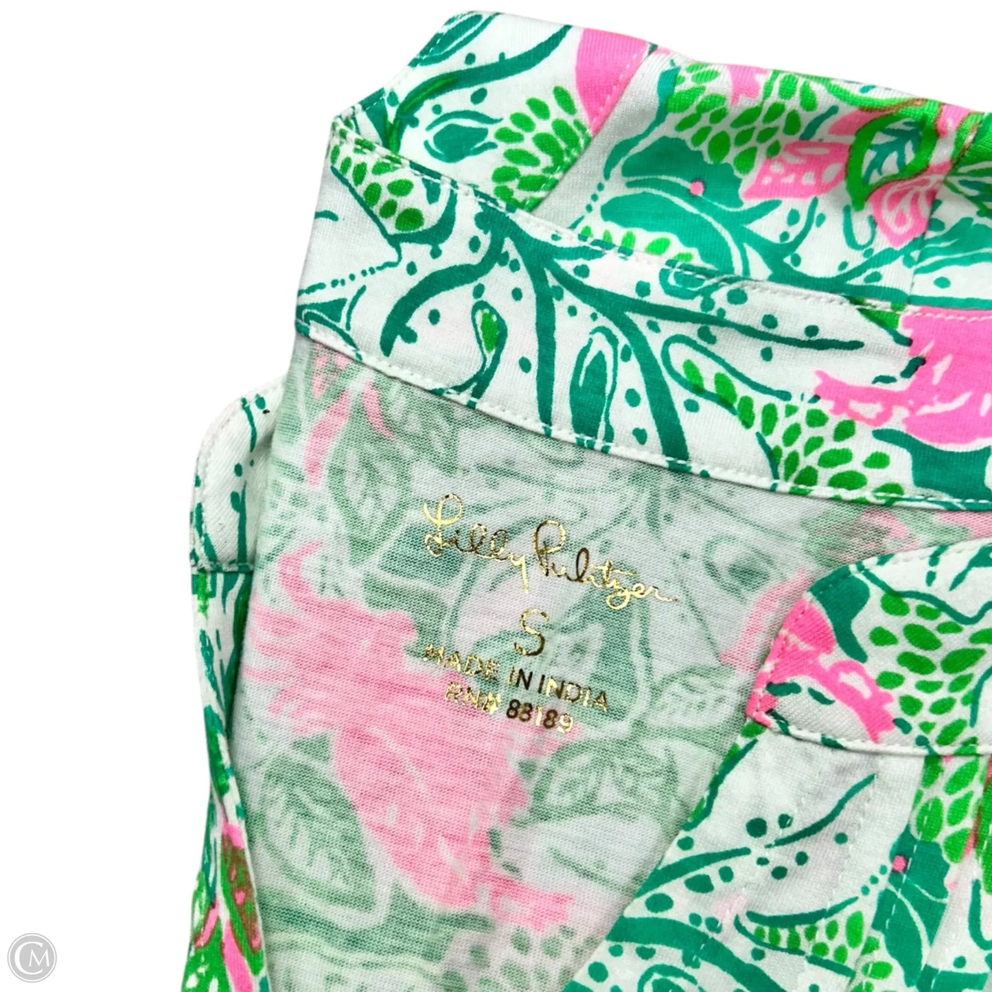 Dress Designer By Lilly Pulitzer In Green & Pink, Size: S