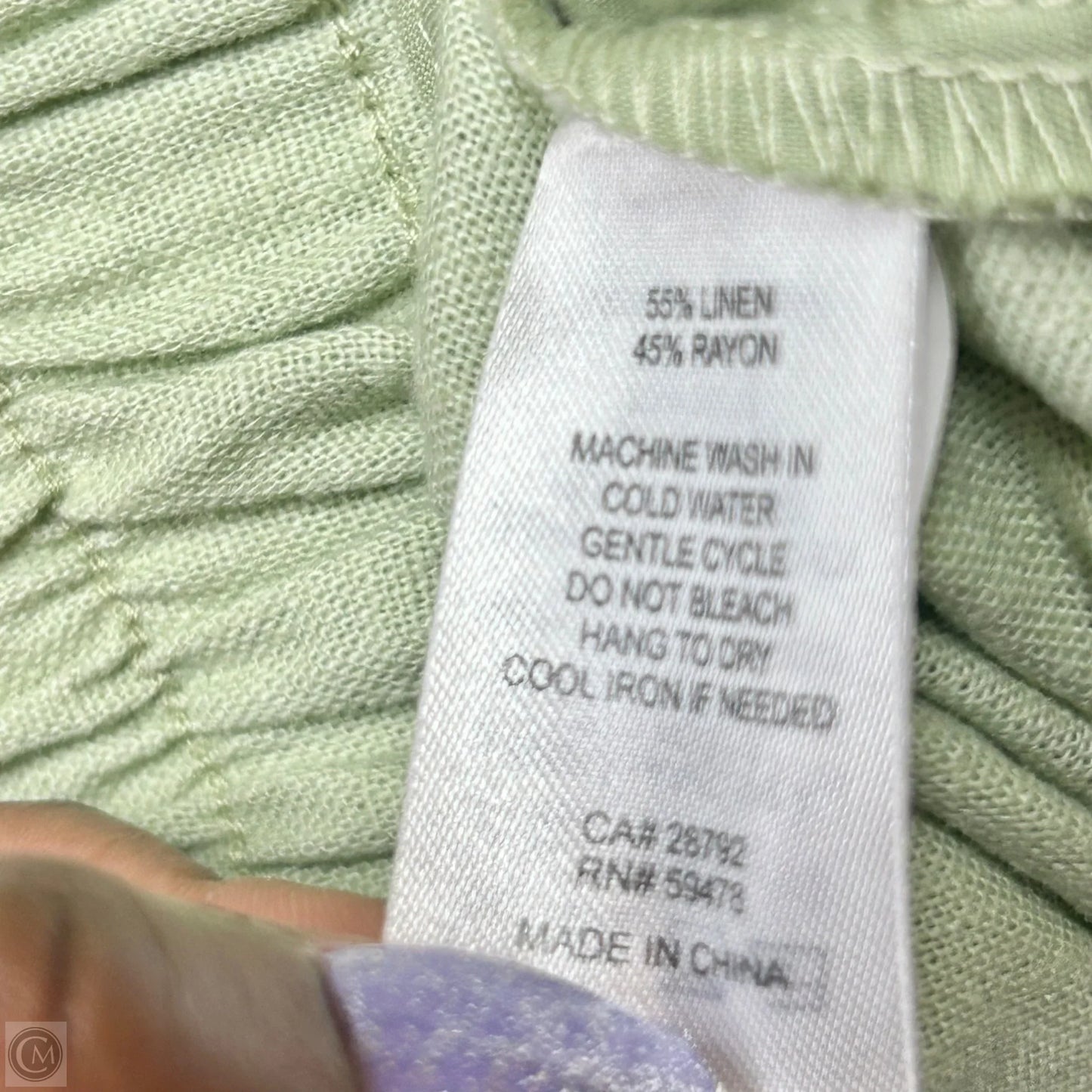 Pants Linen By Sigrid Olsen In Green, Size: 12