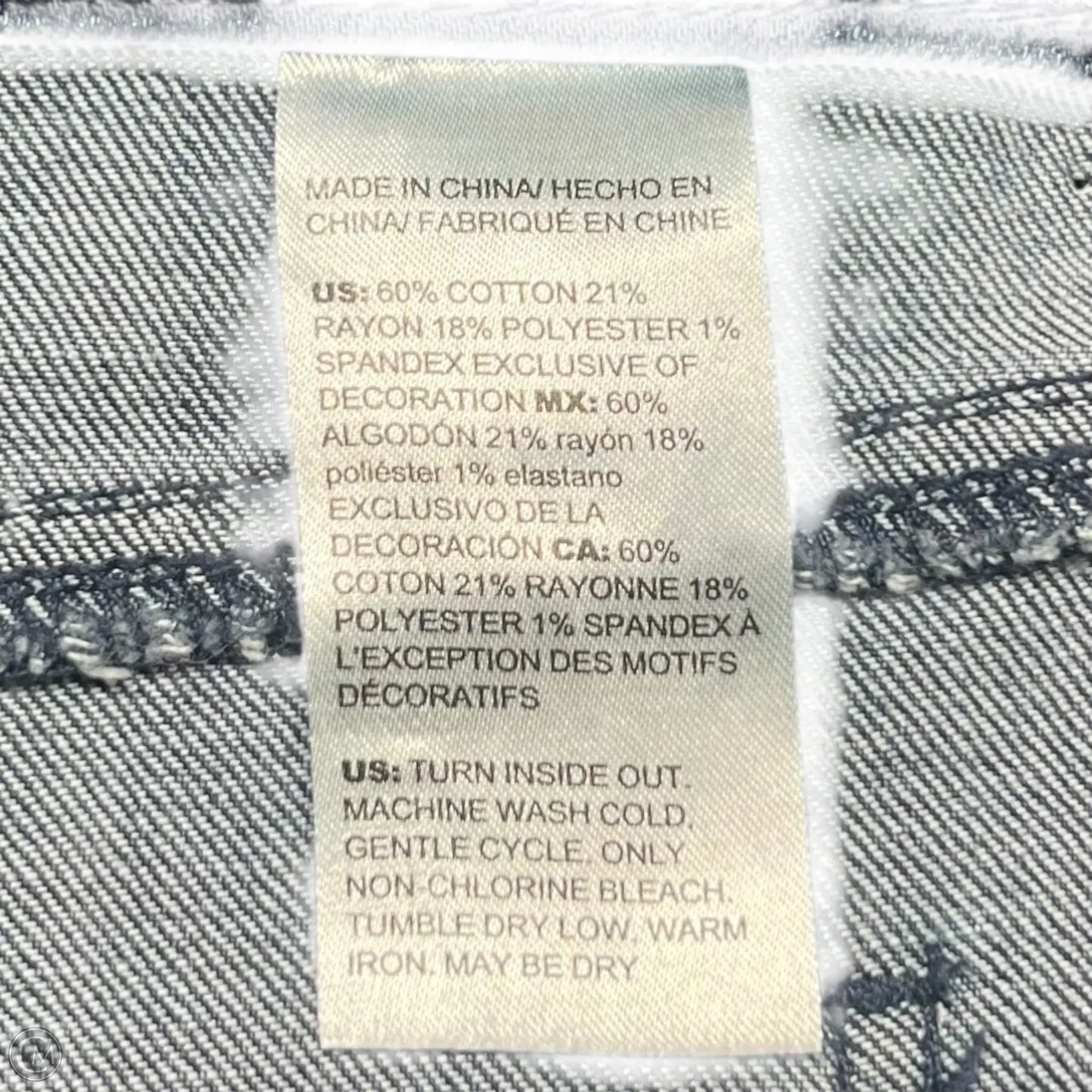 Jeans Cropped By Chicos In Blue Denim, Size: 4