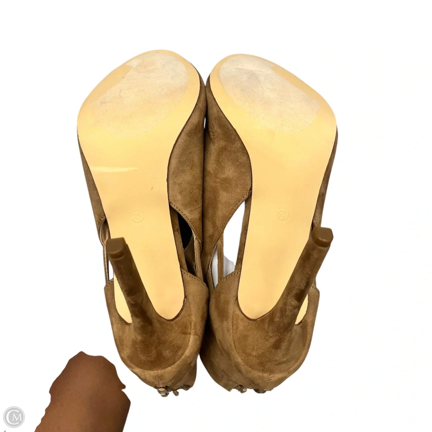 Boots Ankle Heels By Olivia In Tan, Size: 11