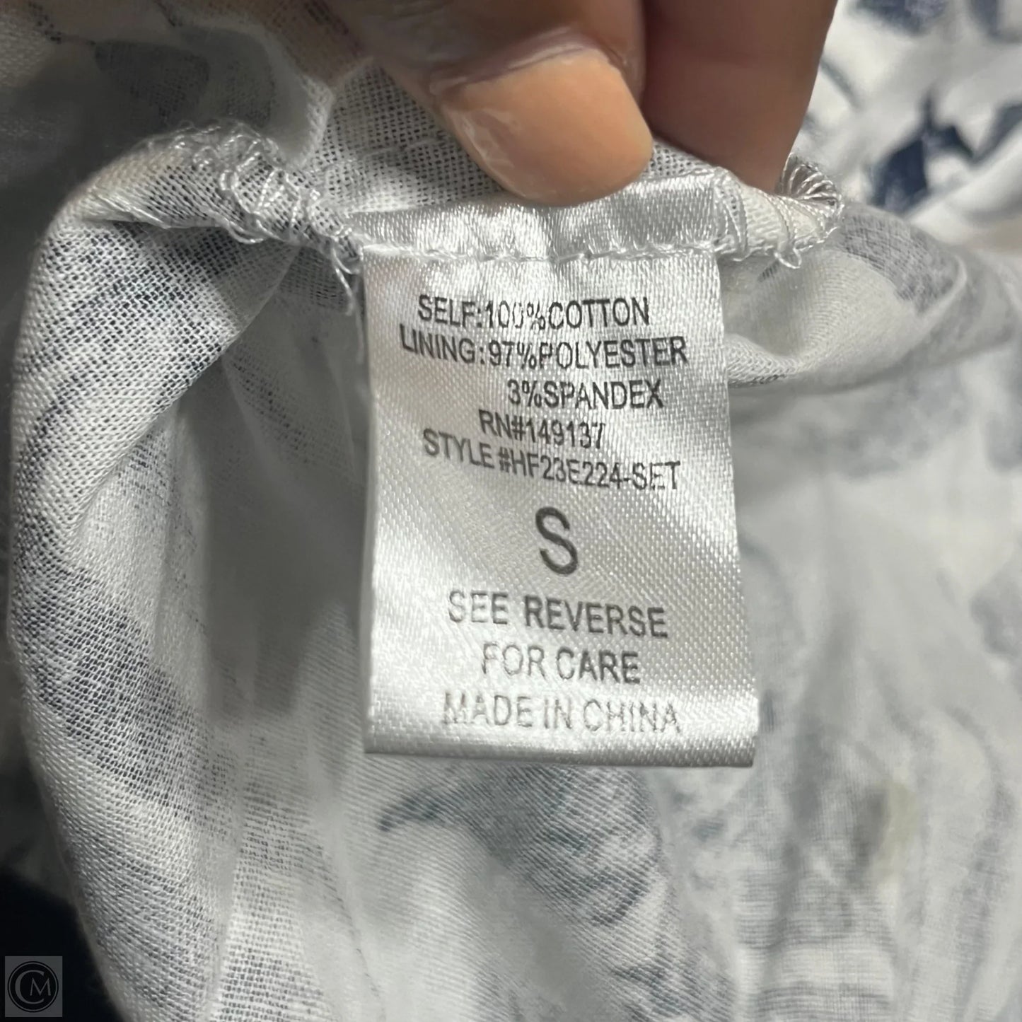 Skirt Set 2pc By Magnolia Boutique In Blue & White, Size: S