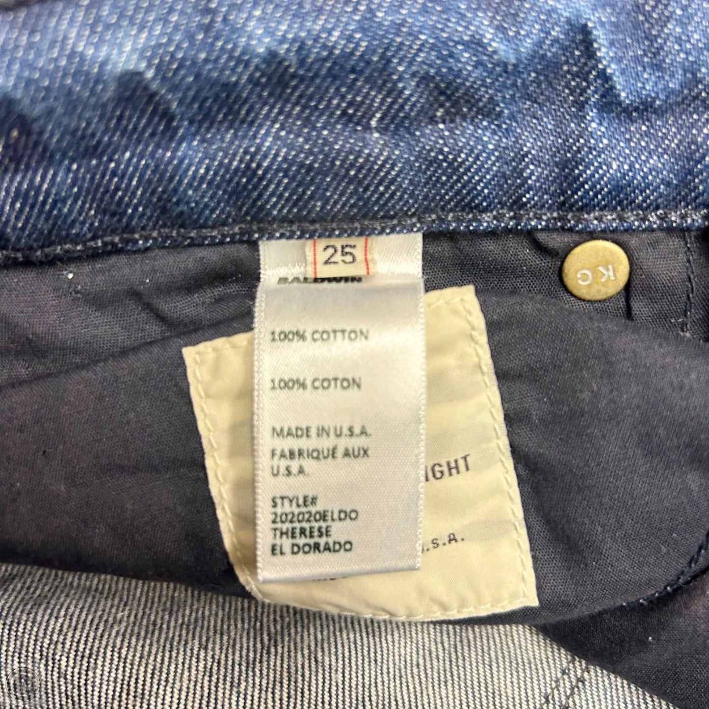 Jeans Straight By Baldwin In Blue Denim, Size: 2