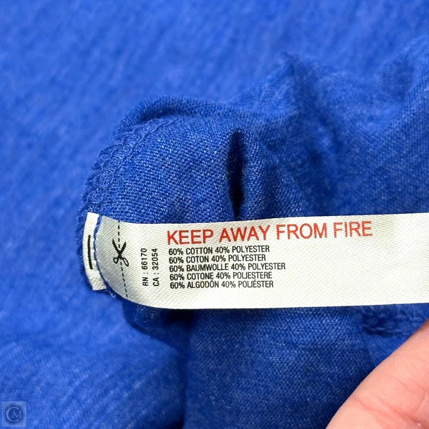 Top Long Sleeve By Free People In Blue & White, Size: L