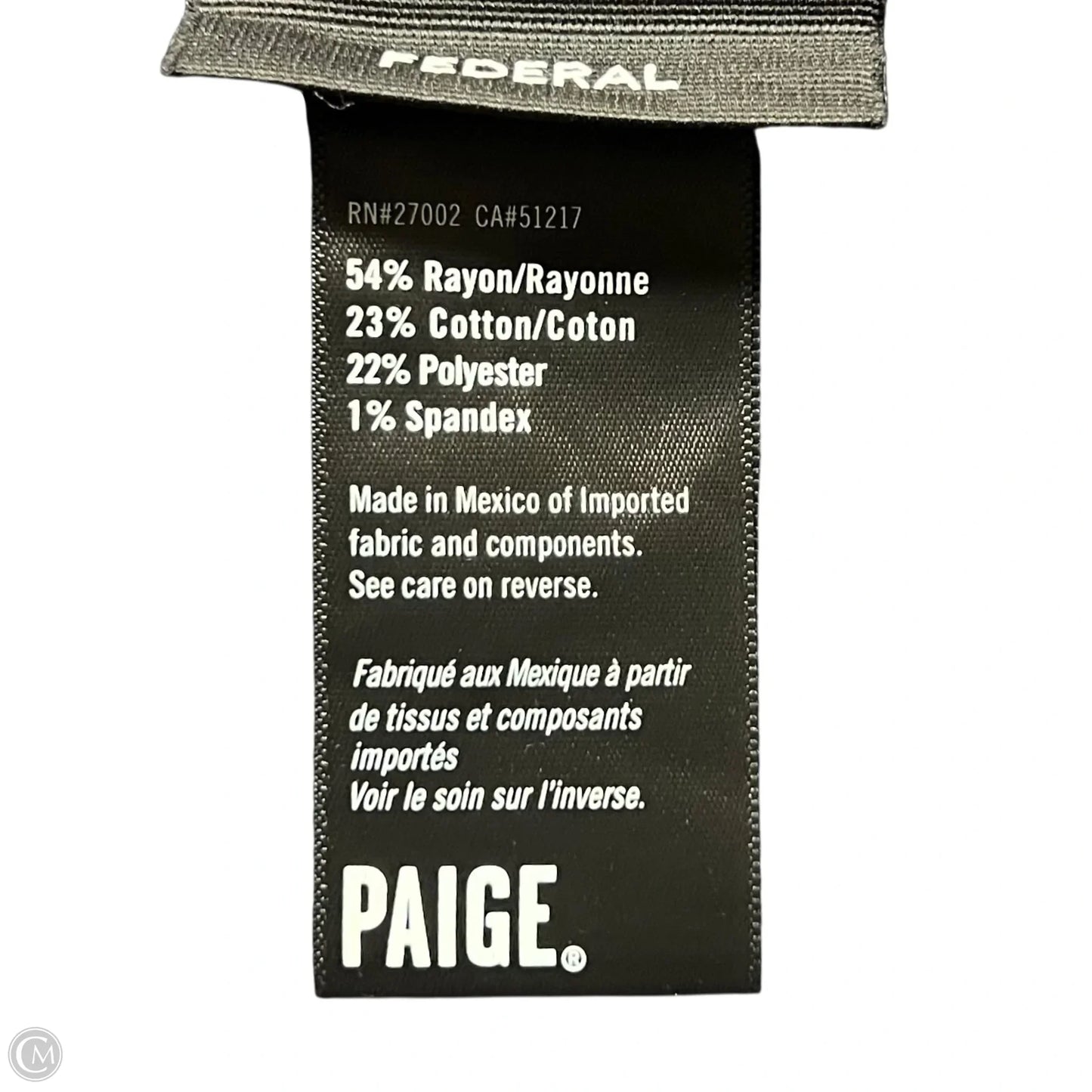 Jeans Straight By Paige In Blue Denim, Size: 20