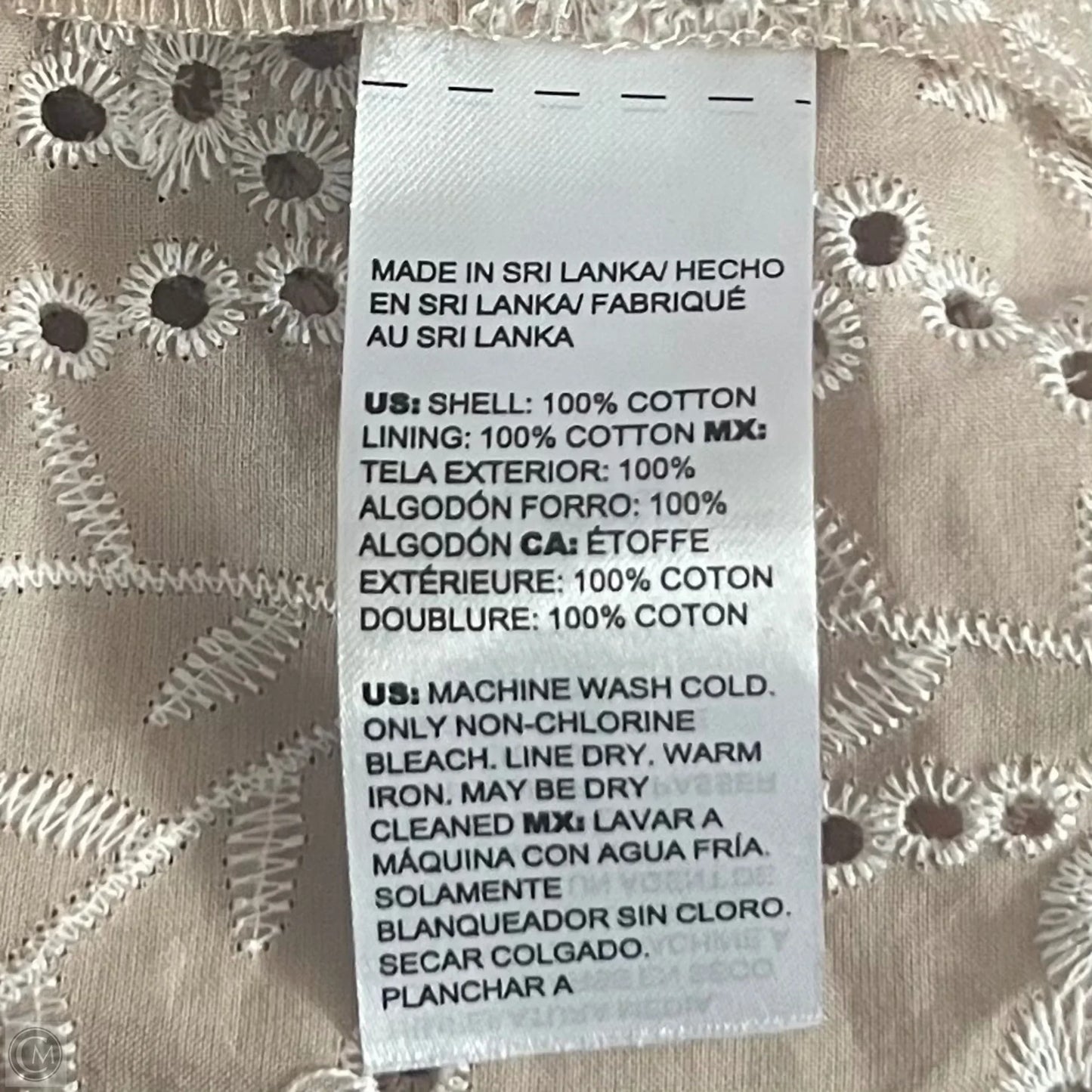 Dress Casual Maxi By Chicos In Cream & White, Size: L