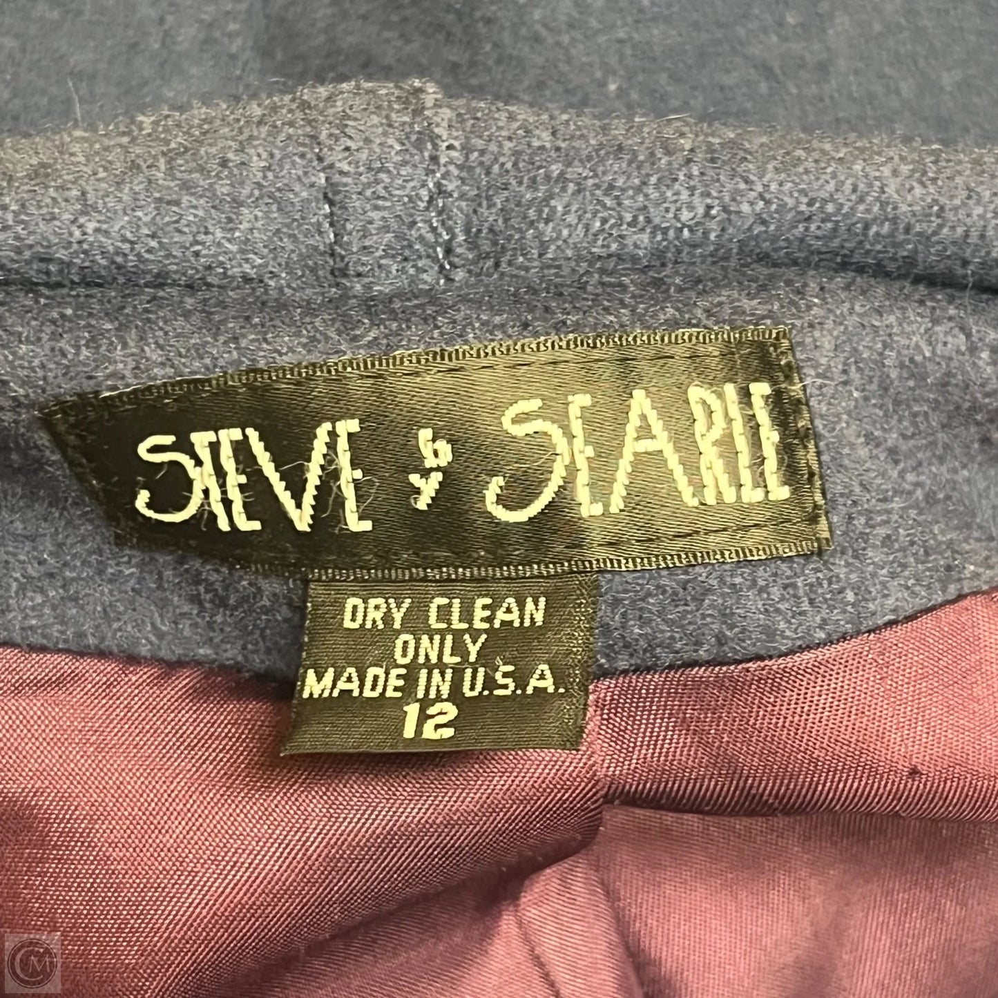 Coat Peacoat By Steve By Searle In Blue, Size: L