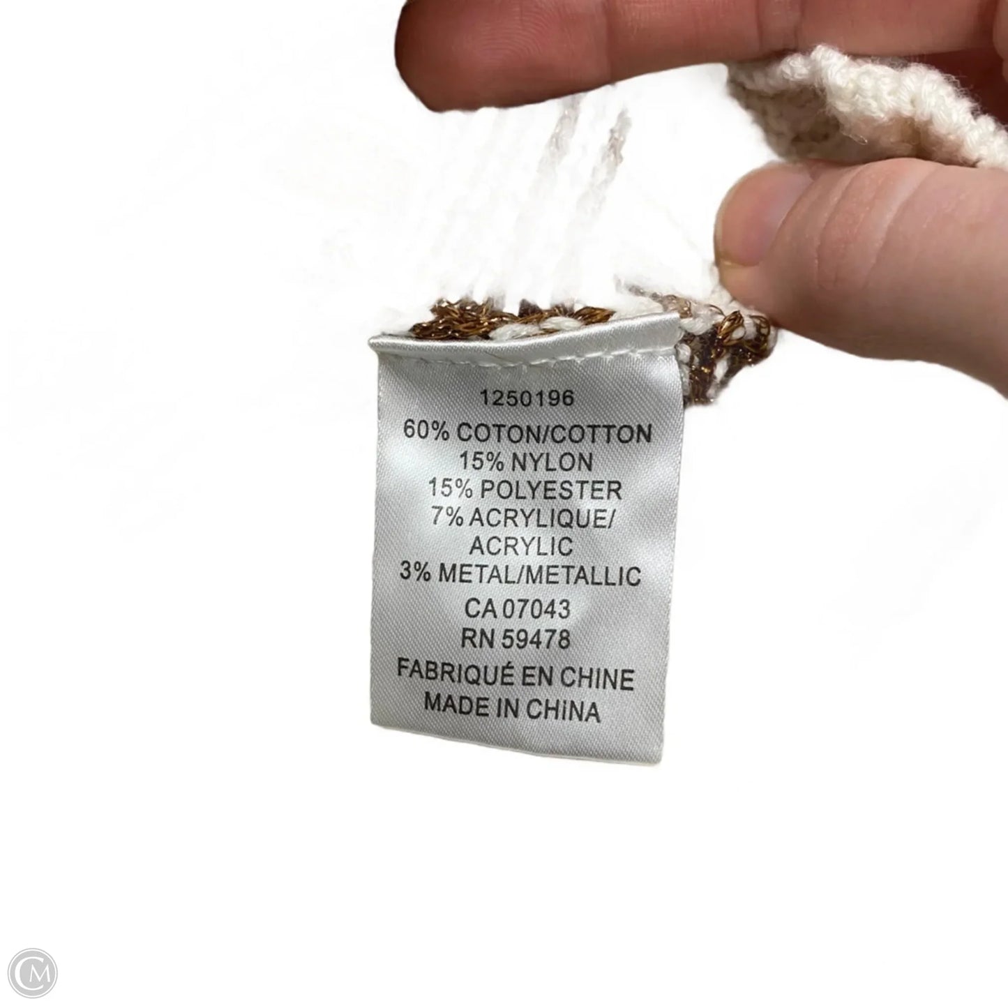 Sweater Cardigan By House Of Harlow In Brown & Cream, Size: L