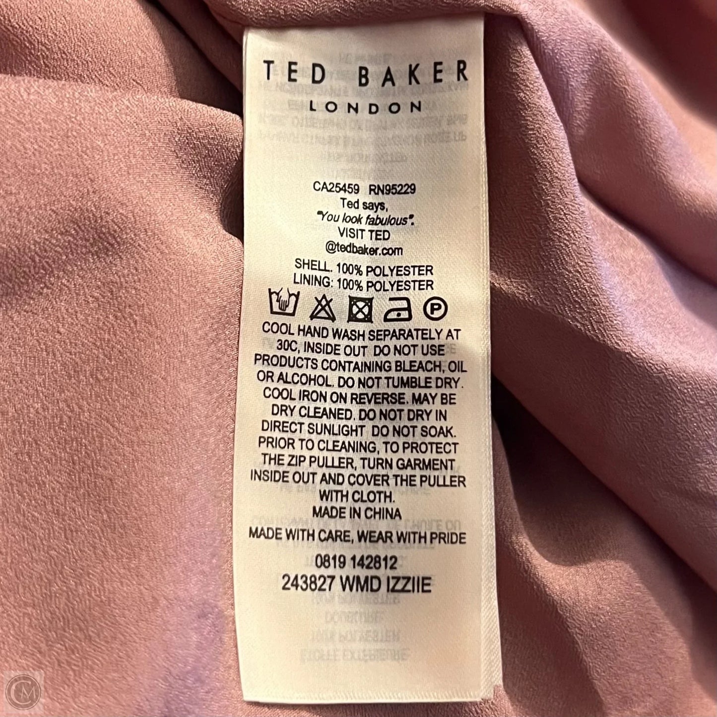 Dress Party Long By Ted Baker In Polkadot Pattern, Size: S